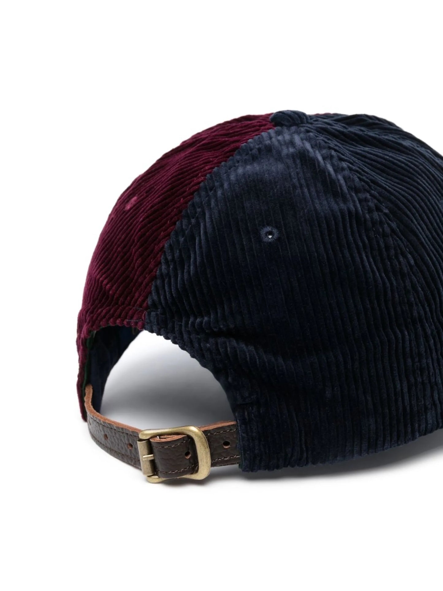 embroidered-logo colour-block cap