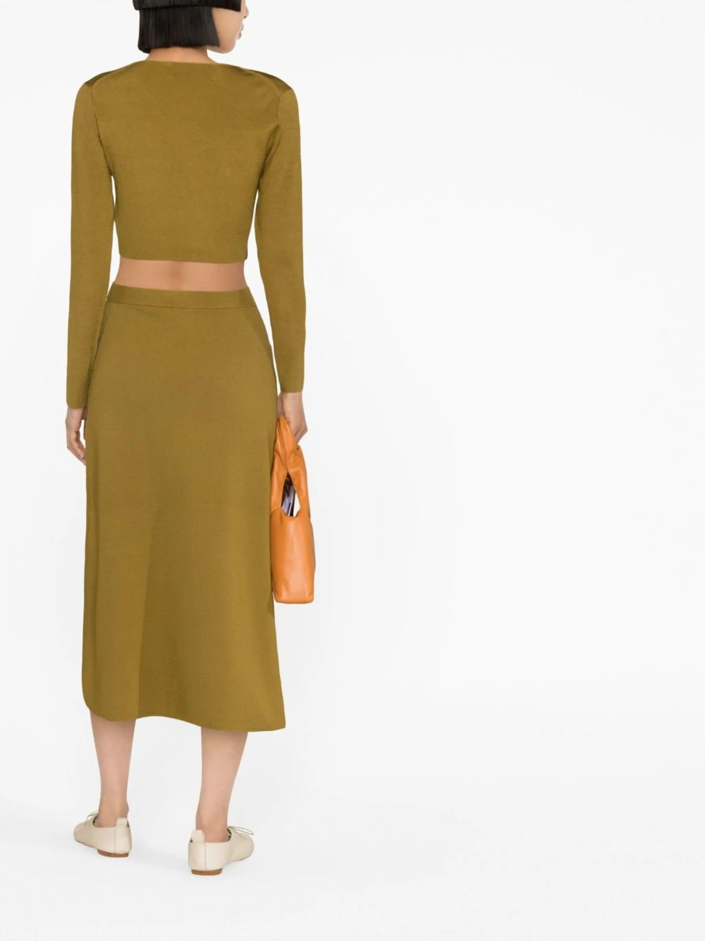 Grace twist-front crop top