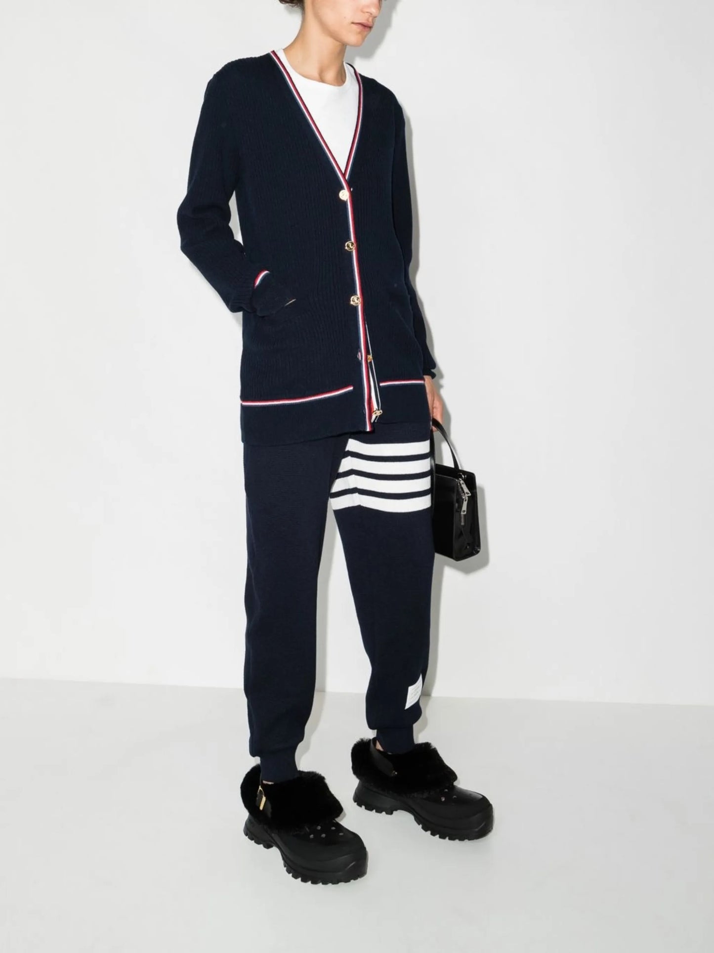 4-Bar drawstring track pants