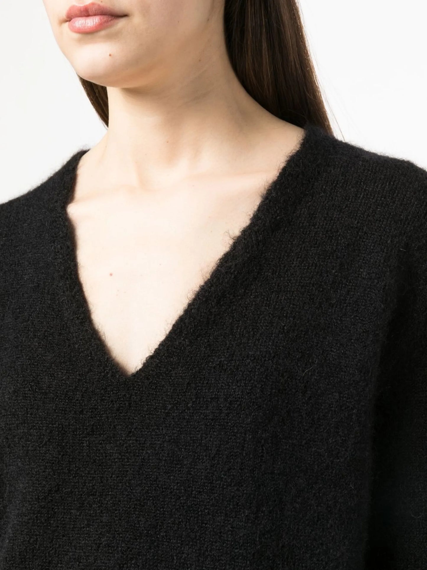 V-neck knitted jumper
