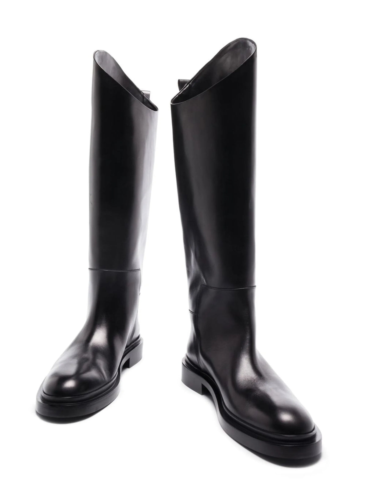 knee-high leather boots