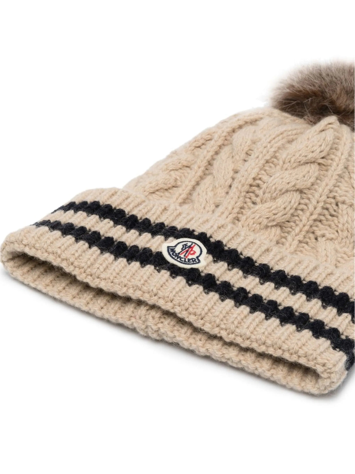 logo-patch knitted beanie