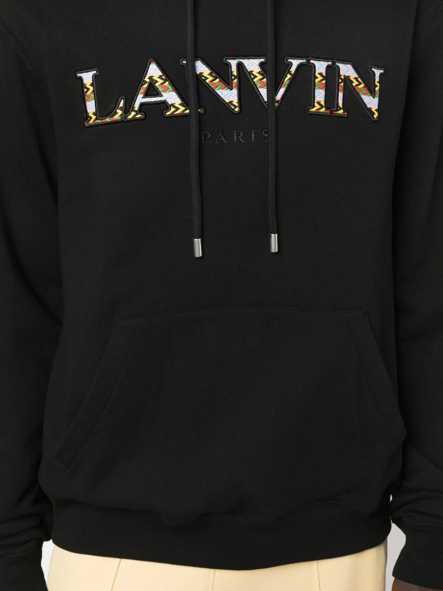 embroidered-logo pouch-pocket hoodie