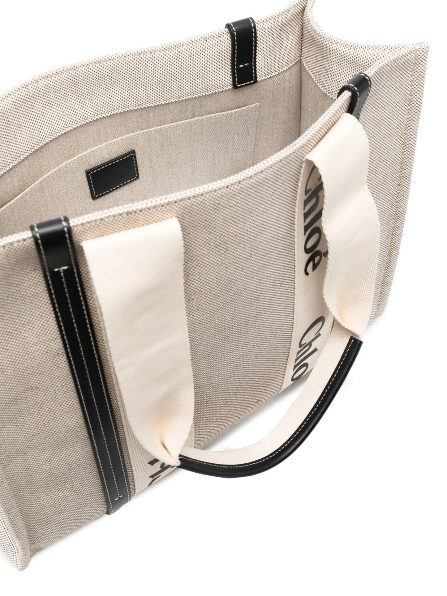 Woody logo-tape tote bag