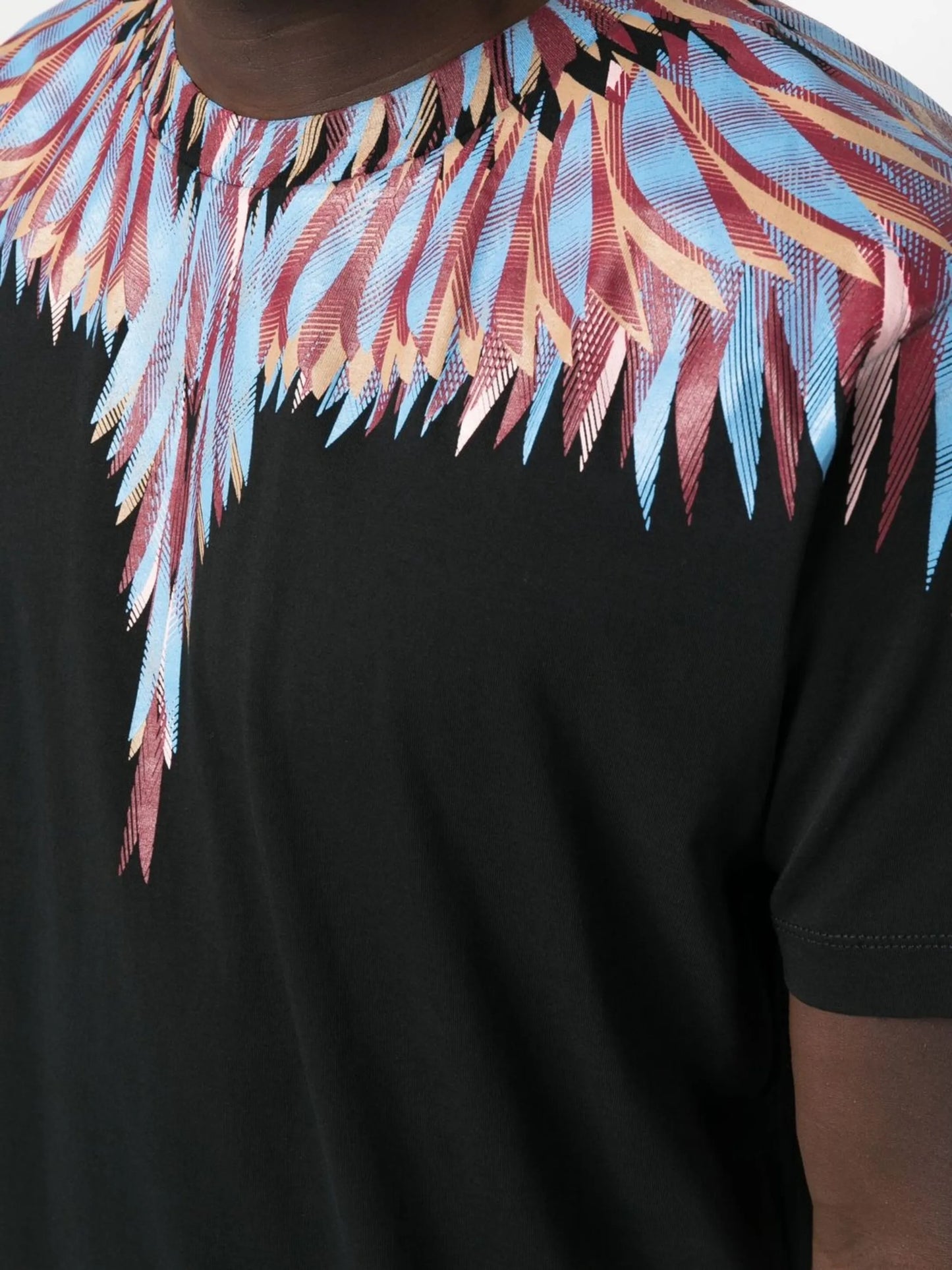 Wings-print crew neck T-shirt