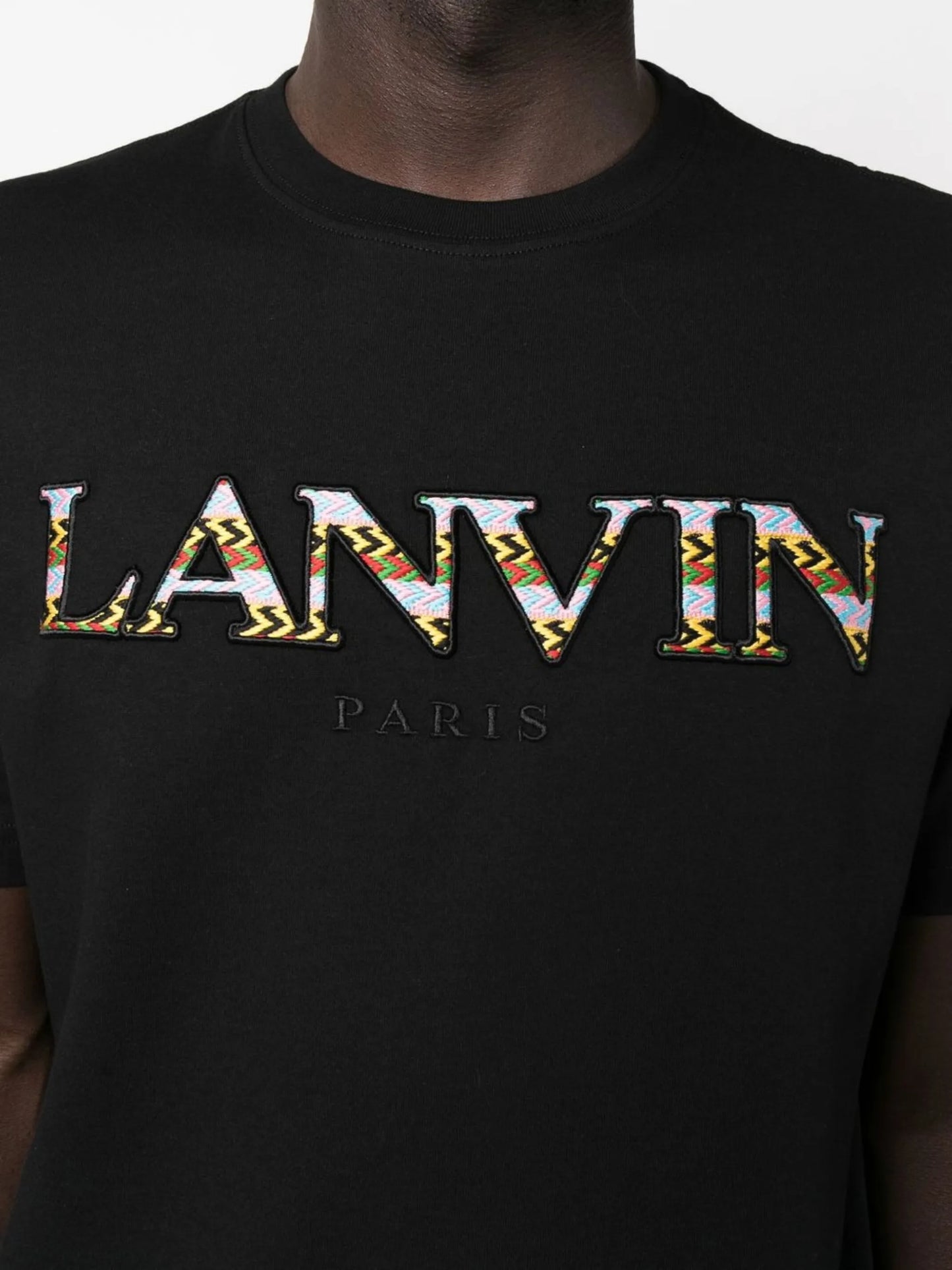 contrast logo-print crew-neck T-shirt