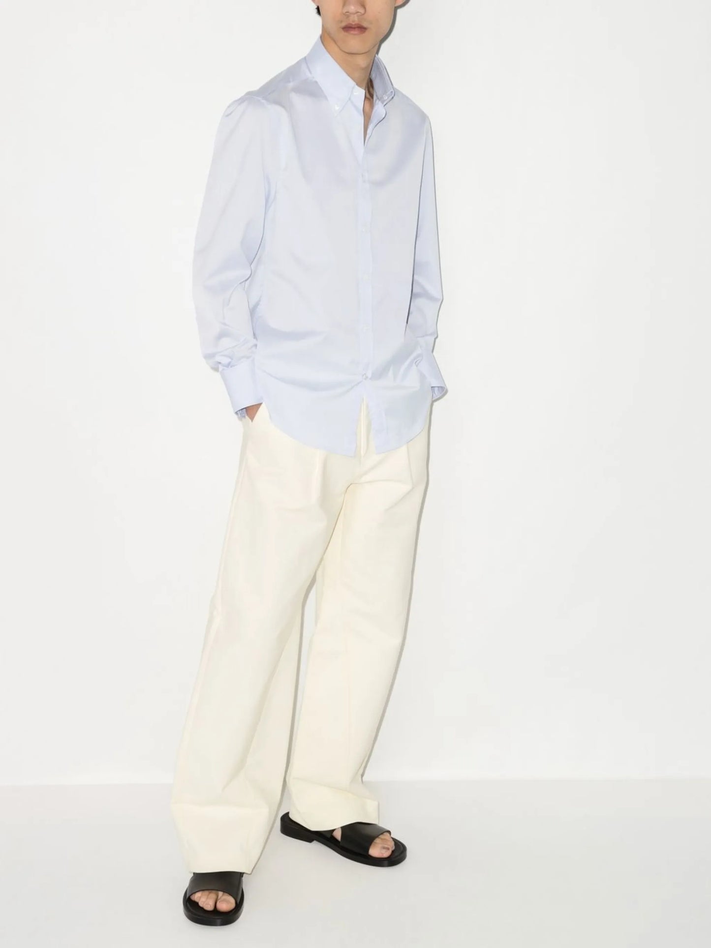 cotton twill slim-fit shirt