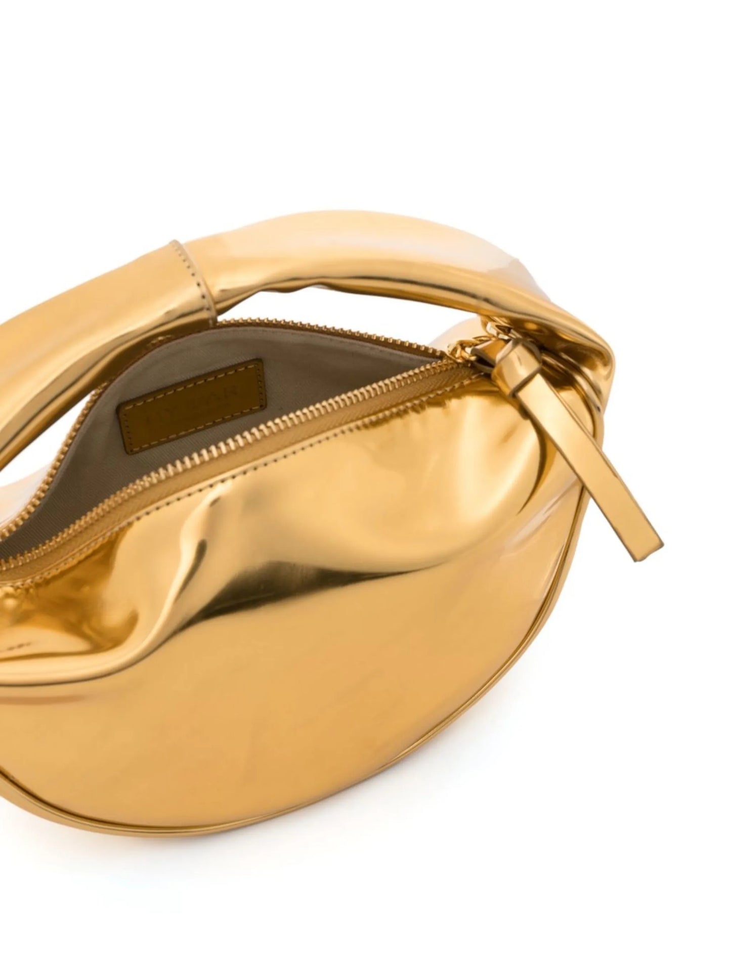 Baby Cush metallic-finish tote bag
