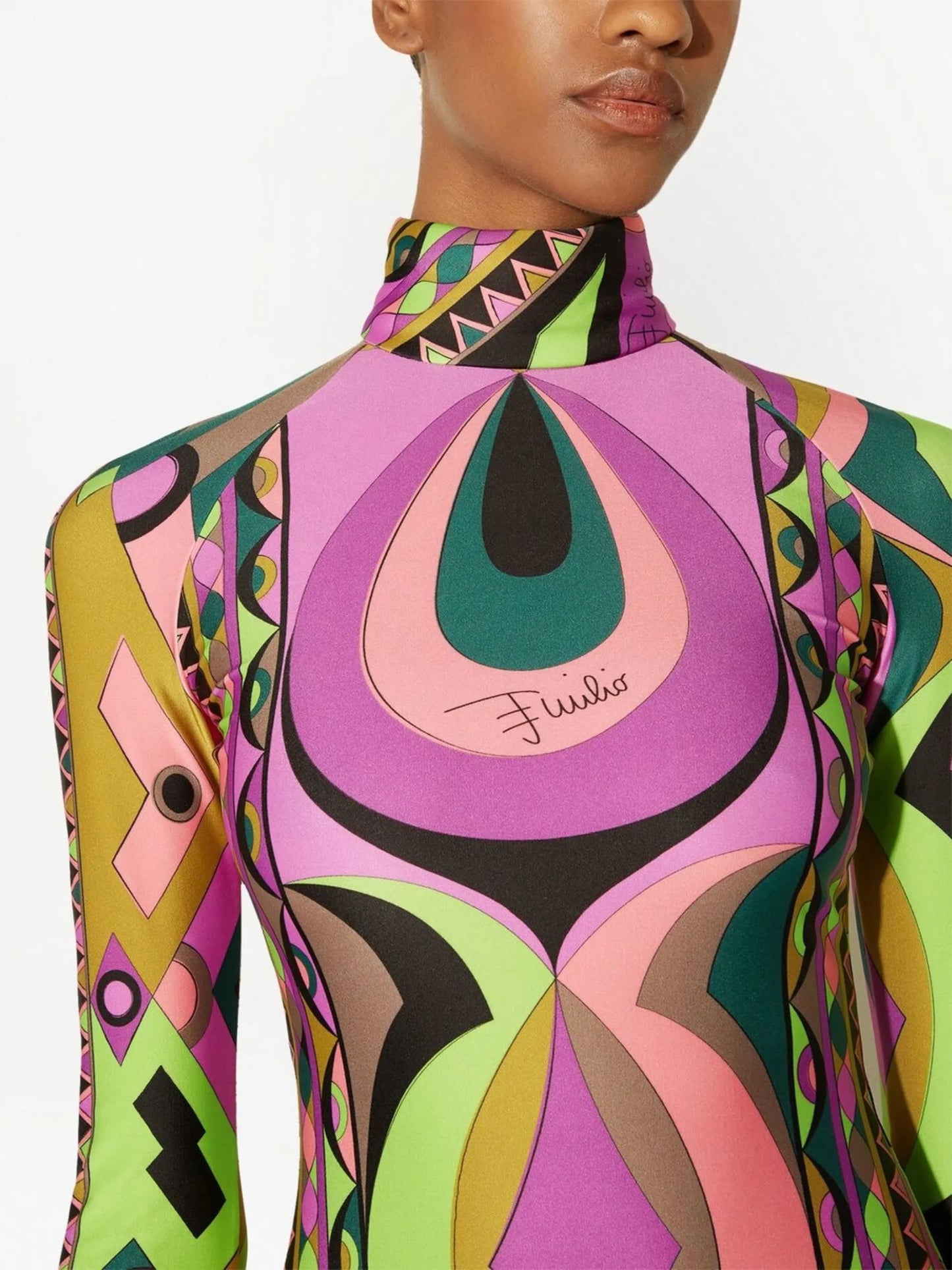 abstract-print high-neck top