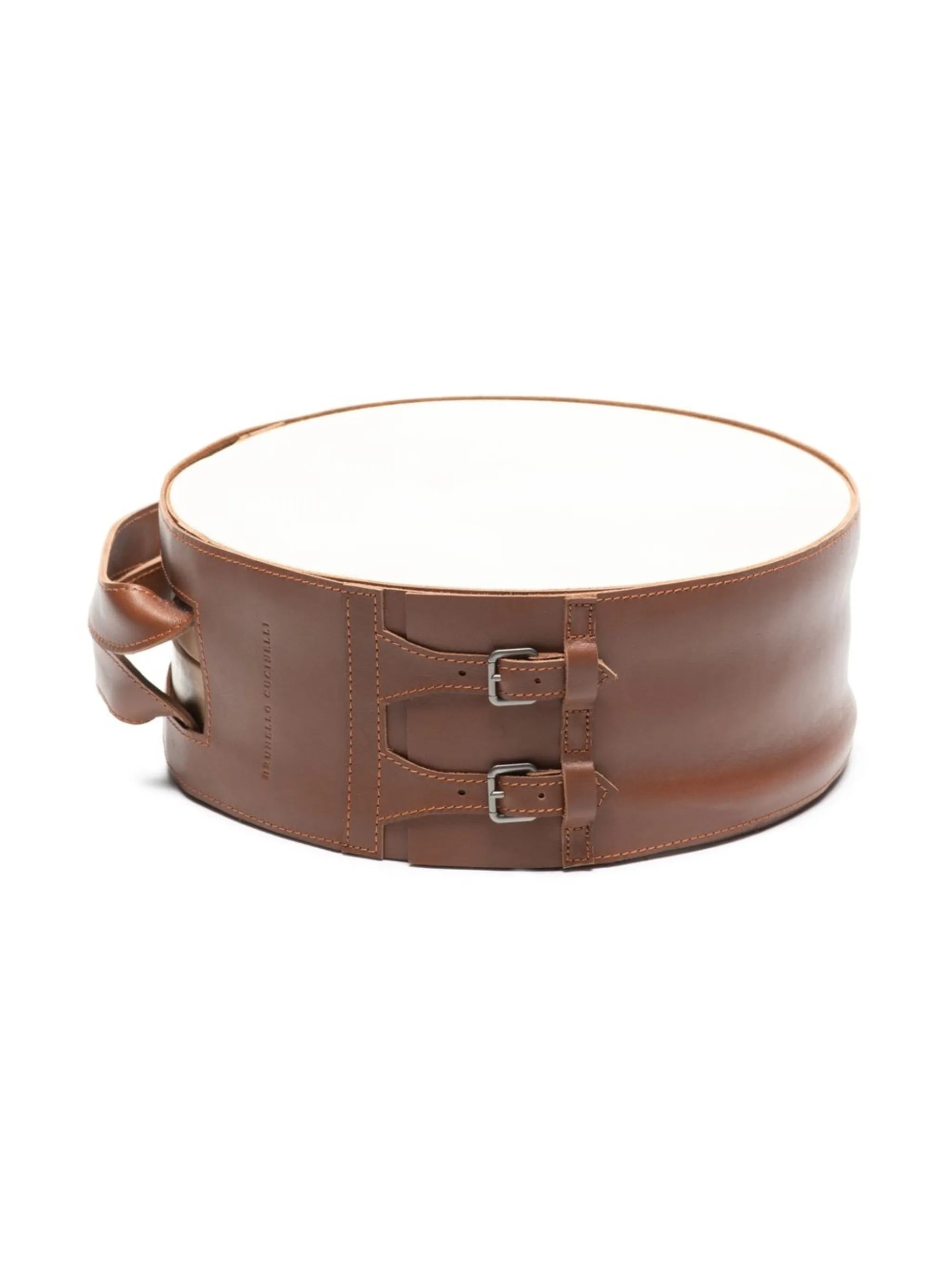 leather-trim tamburello set