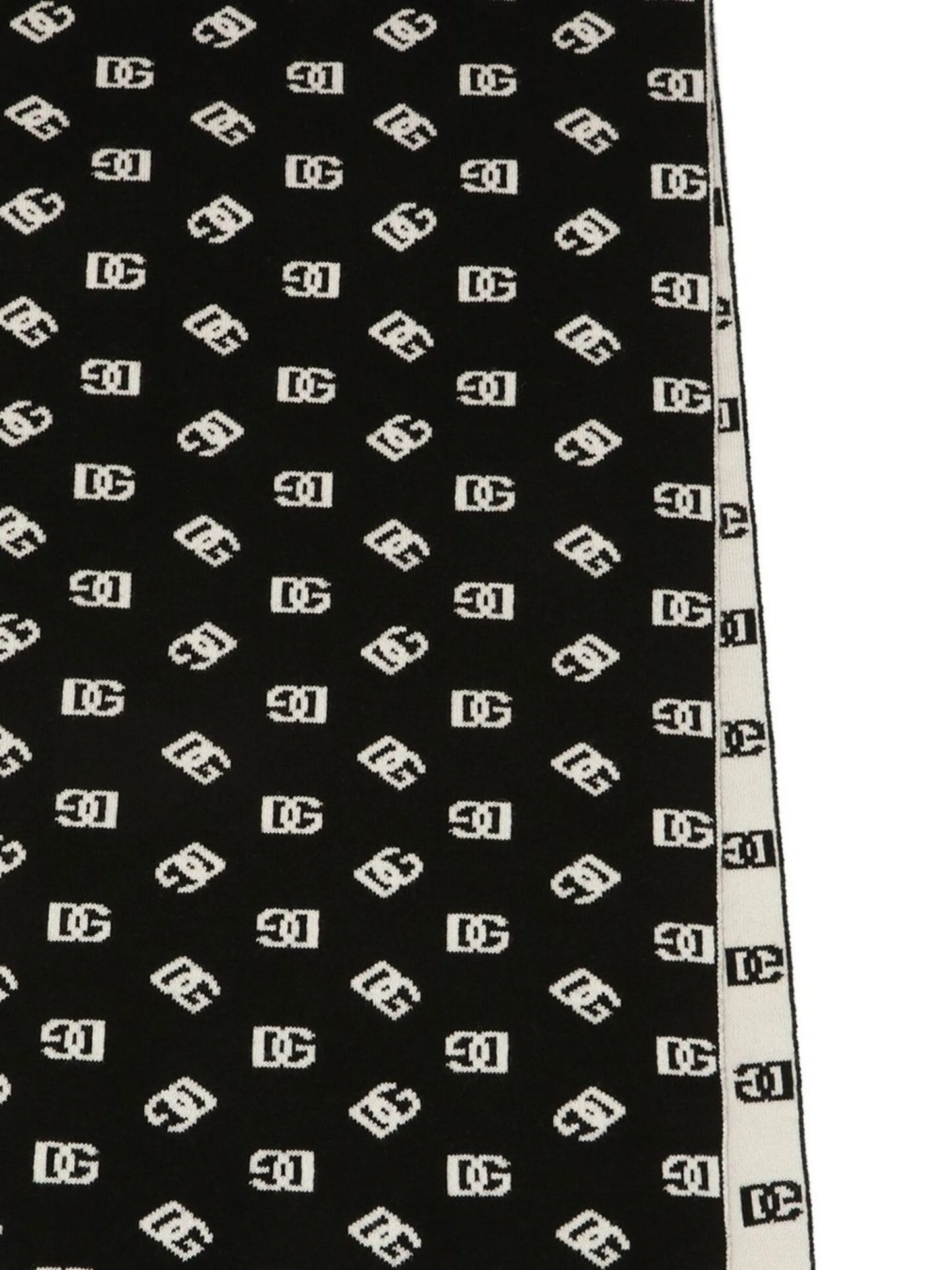 logo-jacquard wool-cashmere scarf