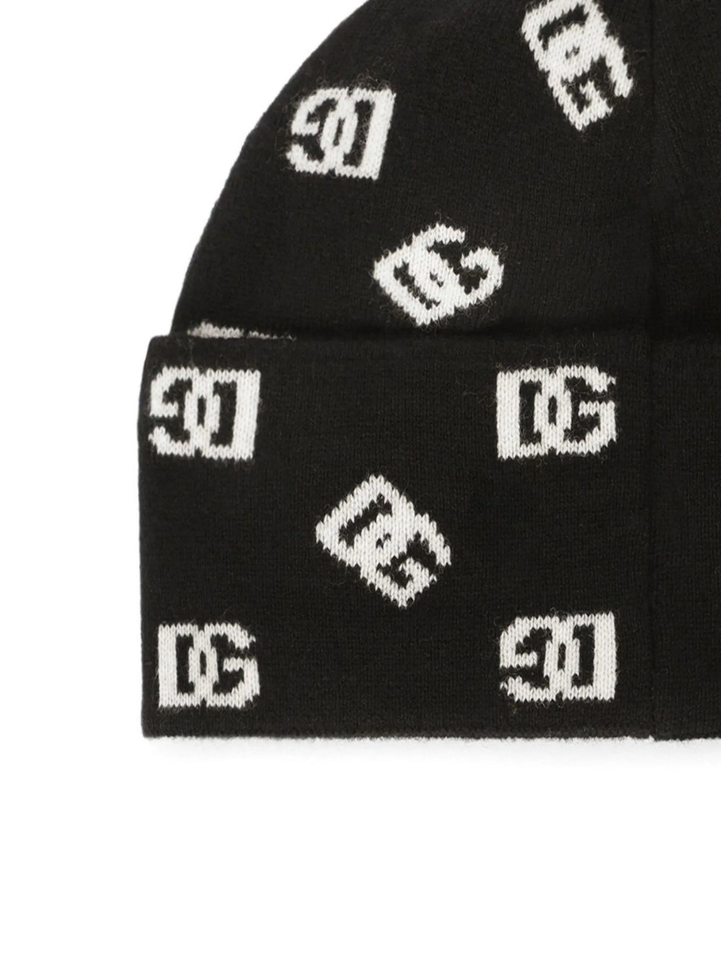logo-jacquard wool-cashmere beanie