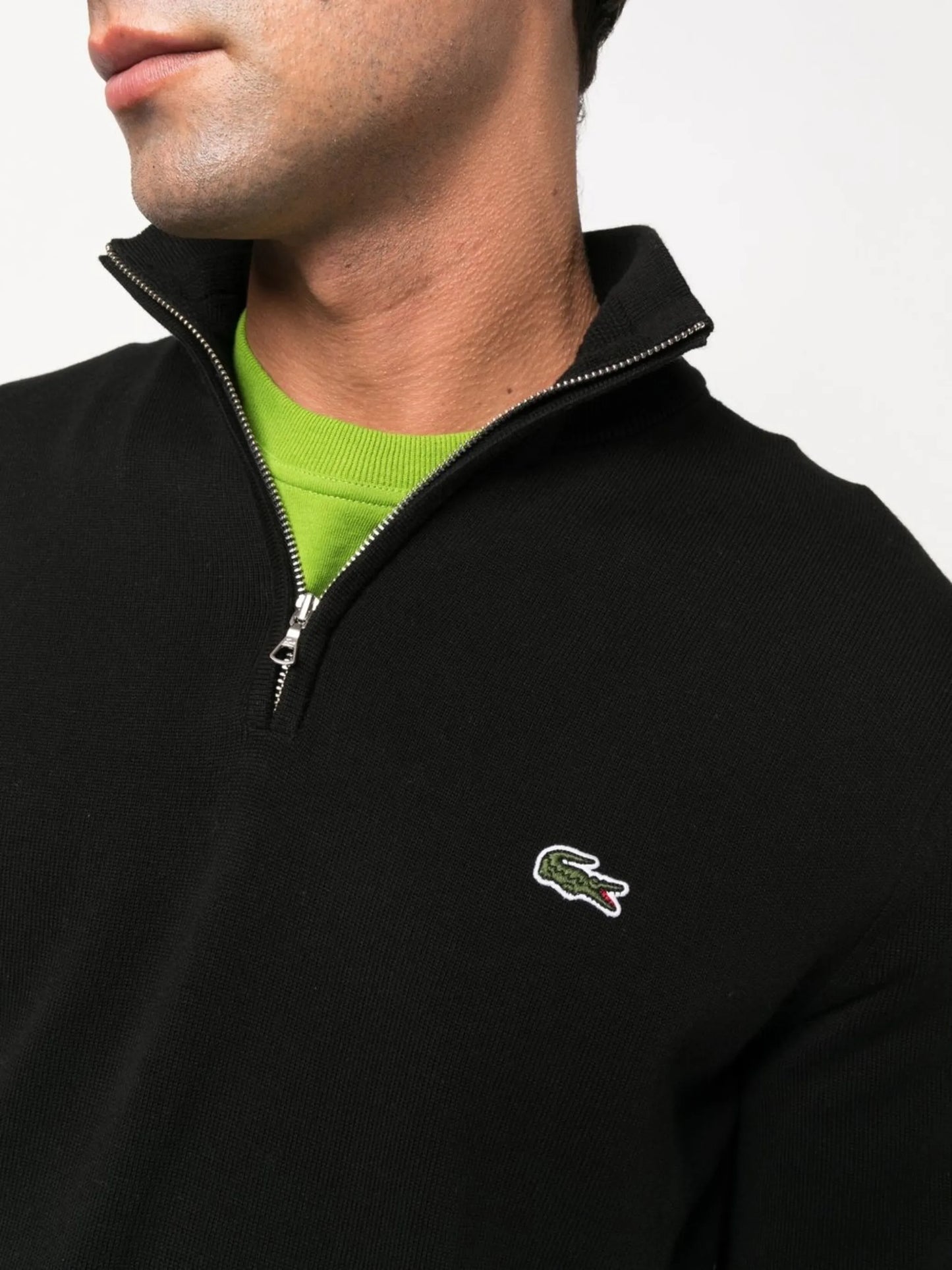 logo-appliqué half-zip jumper