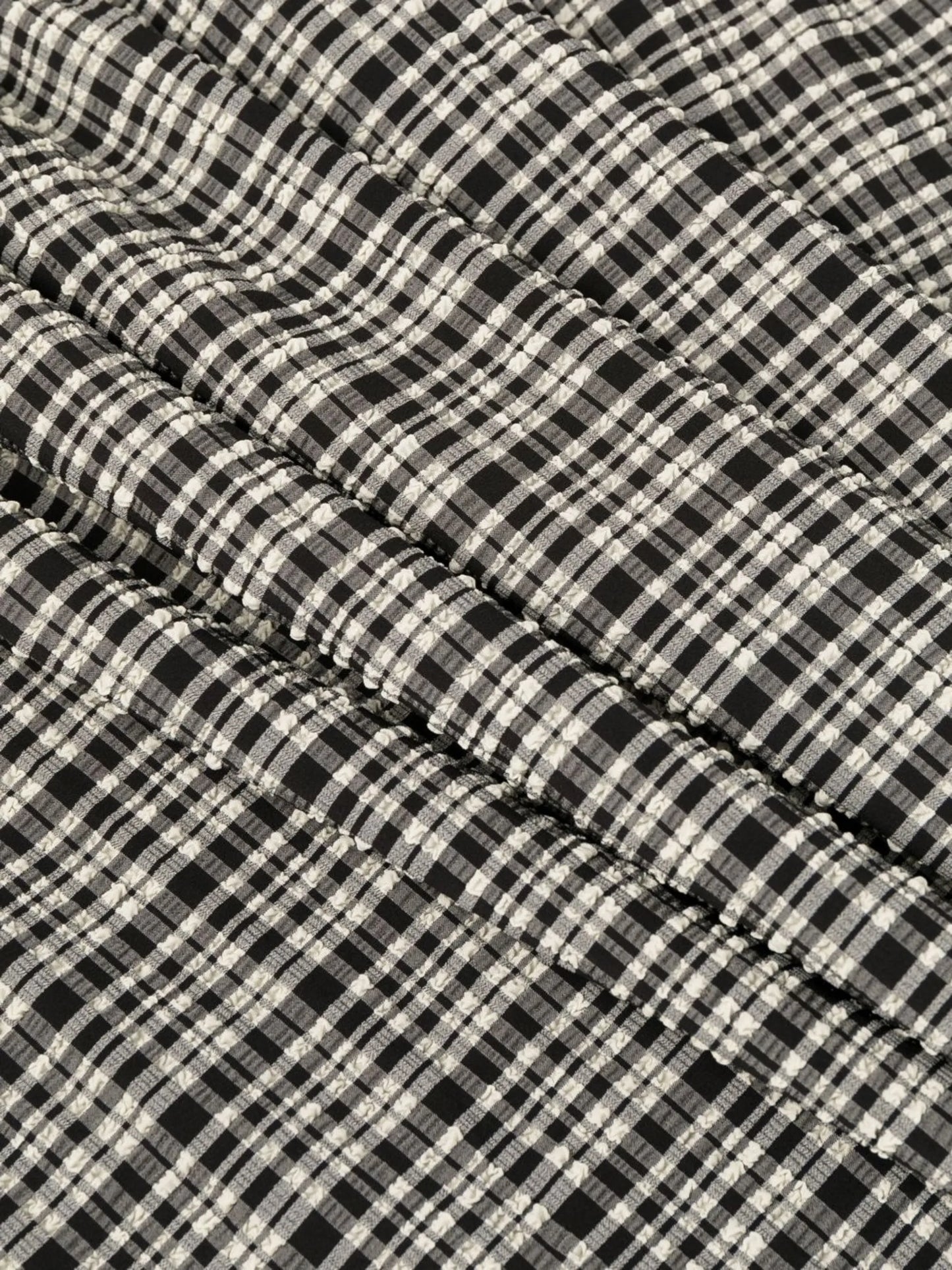 check-pattern maxi dress