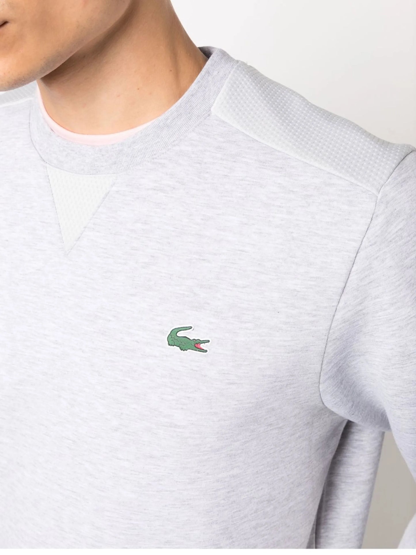 logo-patch crew neck jumper