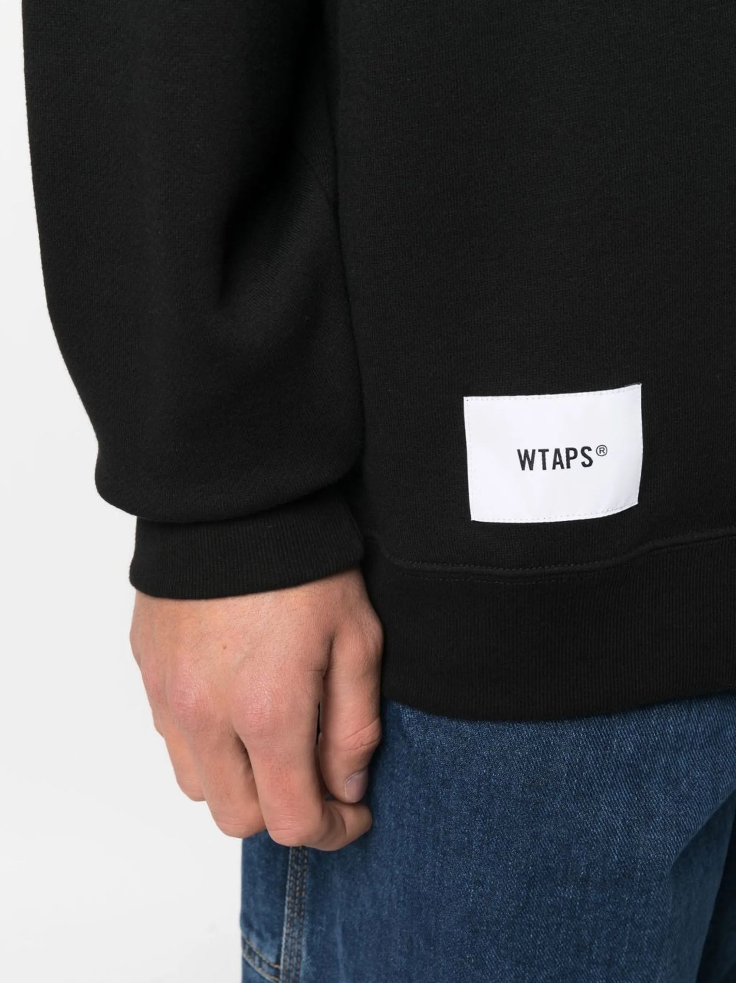 logo-patch cotton sweatshirt
