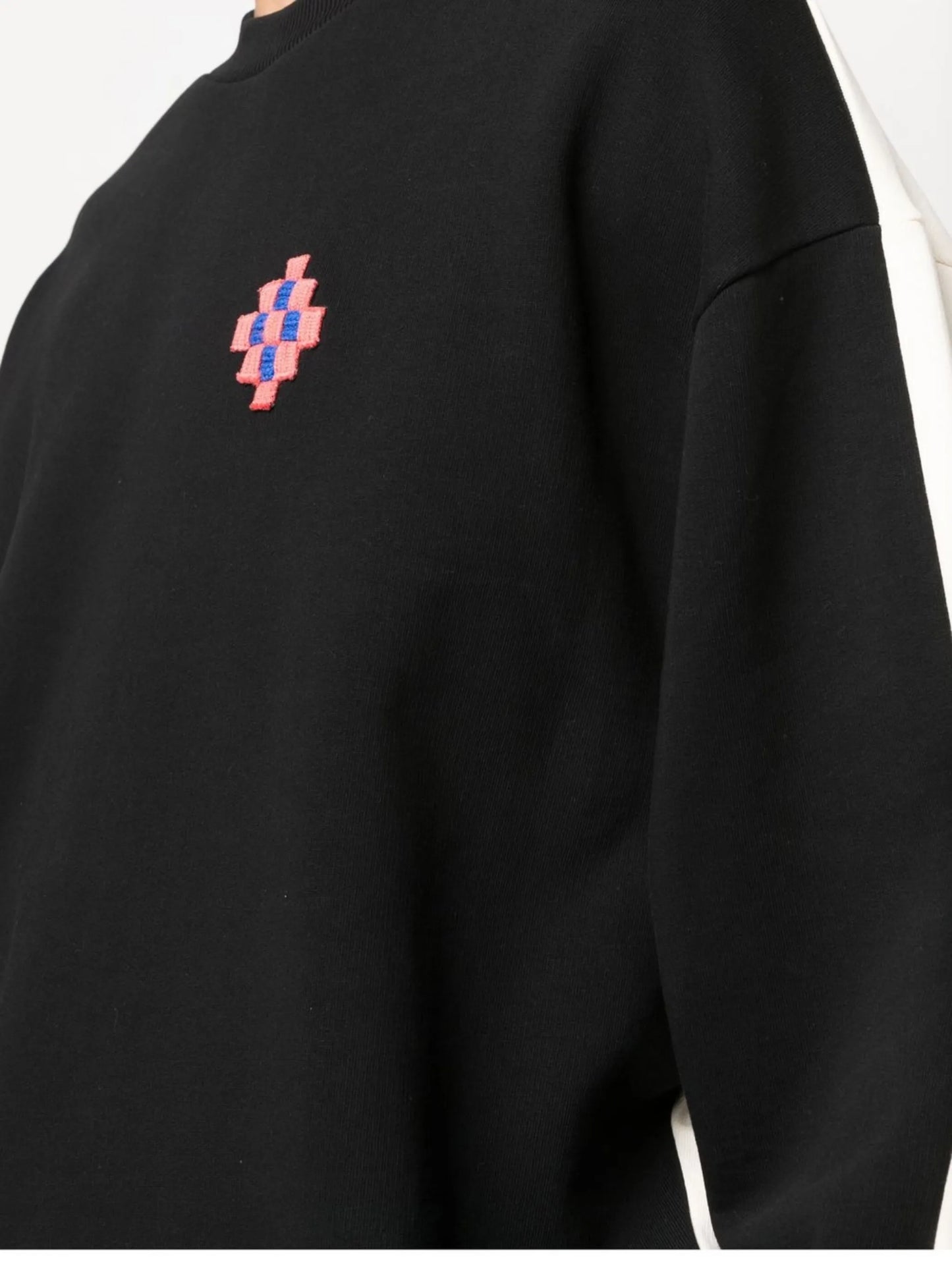 Cross-patch cotton sweatshirt
