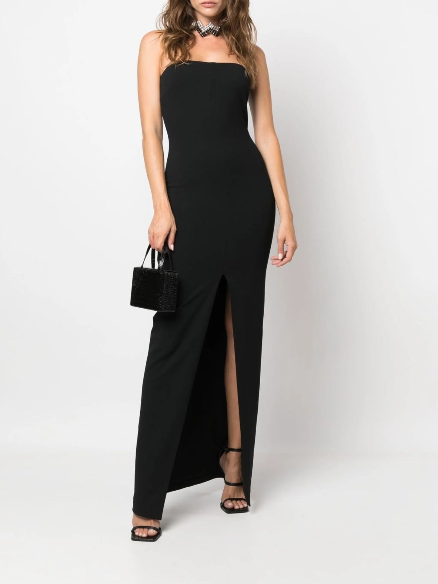 strapless maxi dress