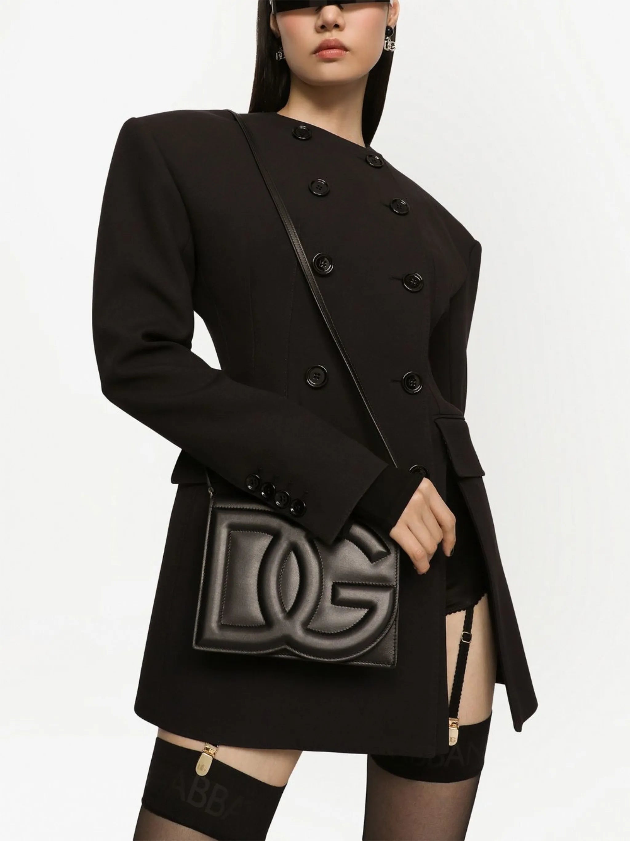 DG Logo leather cross body bag