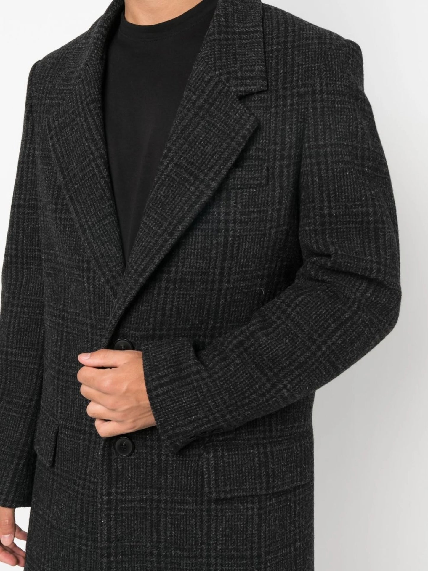 single-breasted wool coat