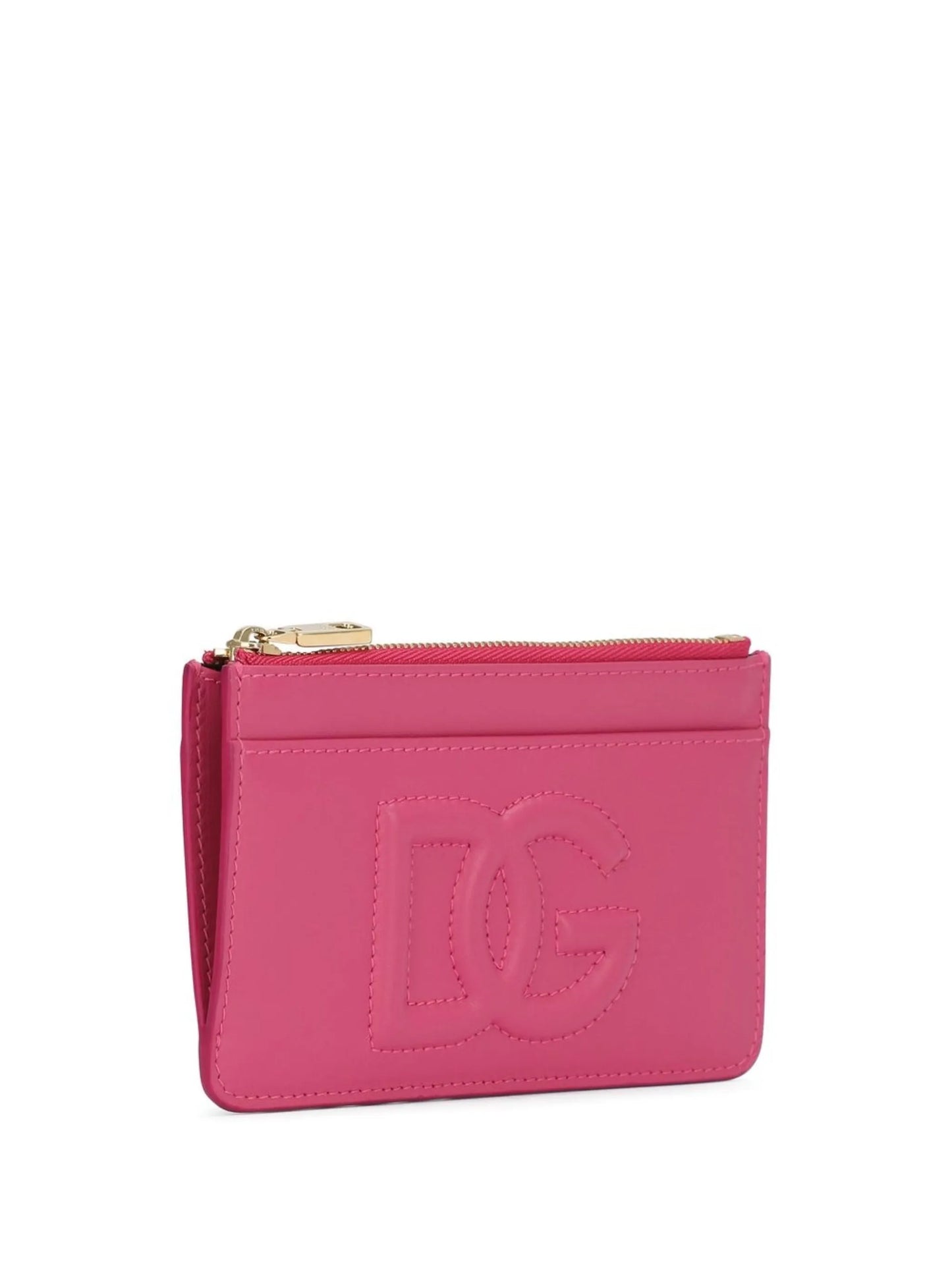 DG-logo embossed zip-up card holder