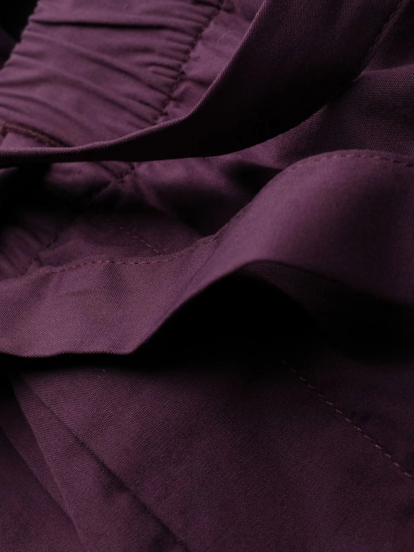 drawstring-fastening poplin pajama trousers