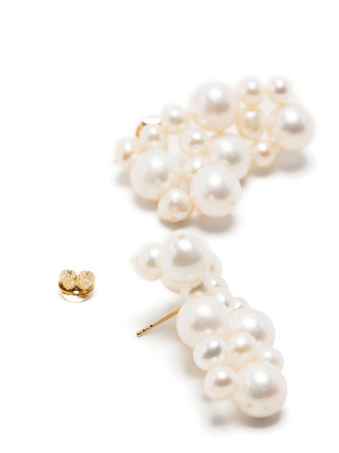 pearl cluster-stud earrings