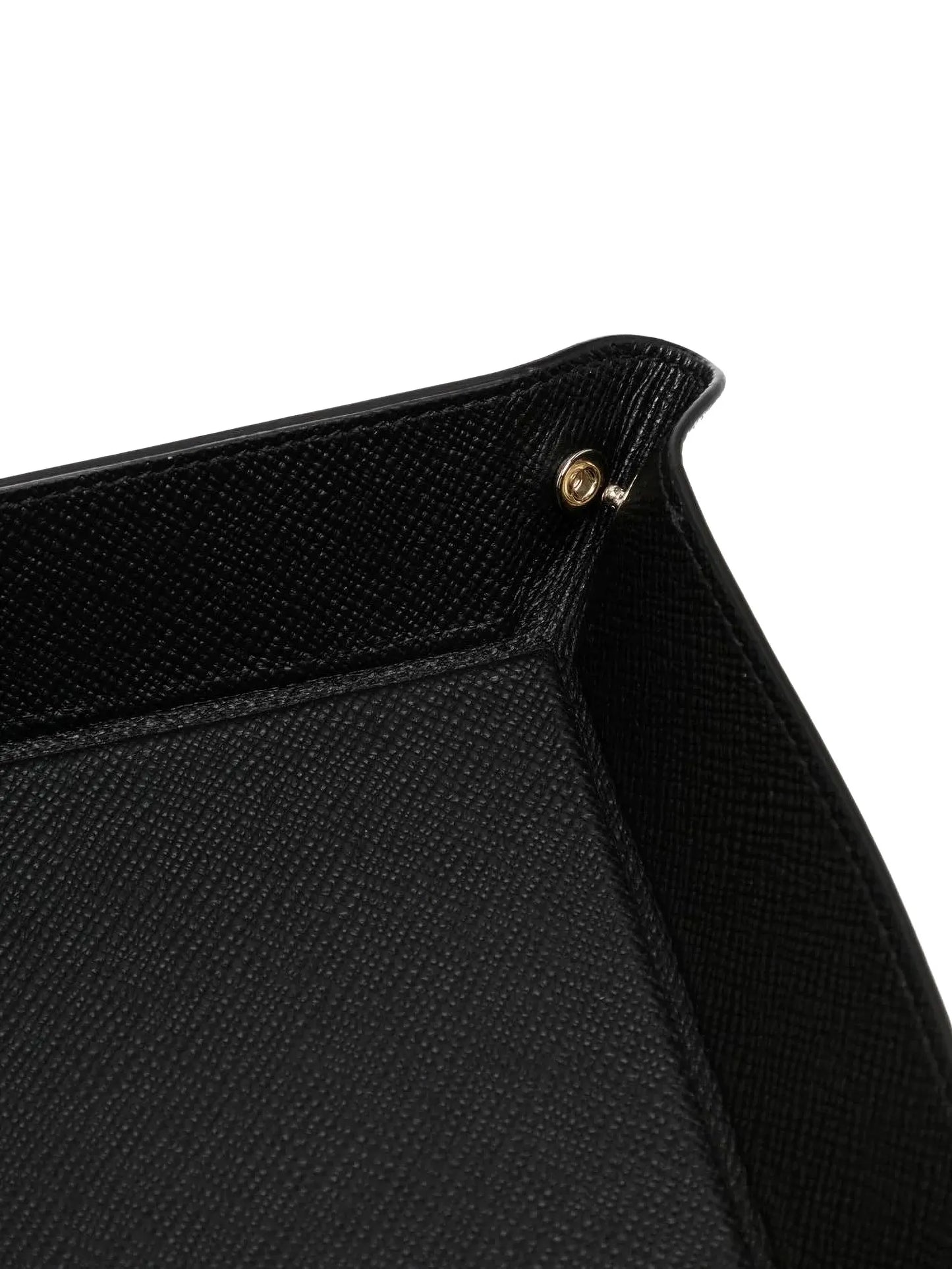 logo-stamp leather tray