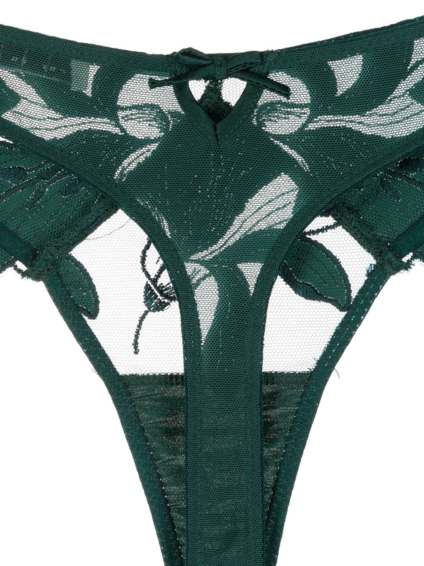 Lily embroidered-design thong