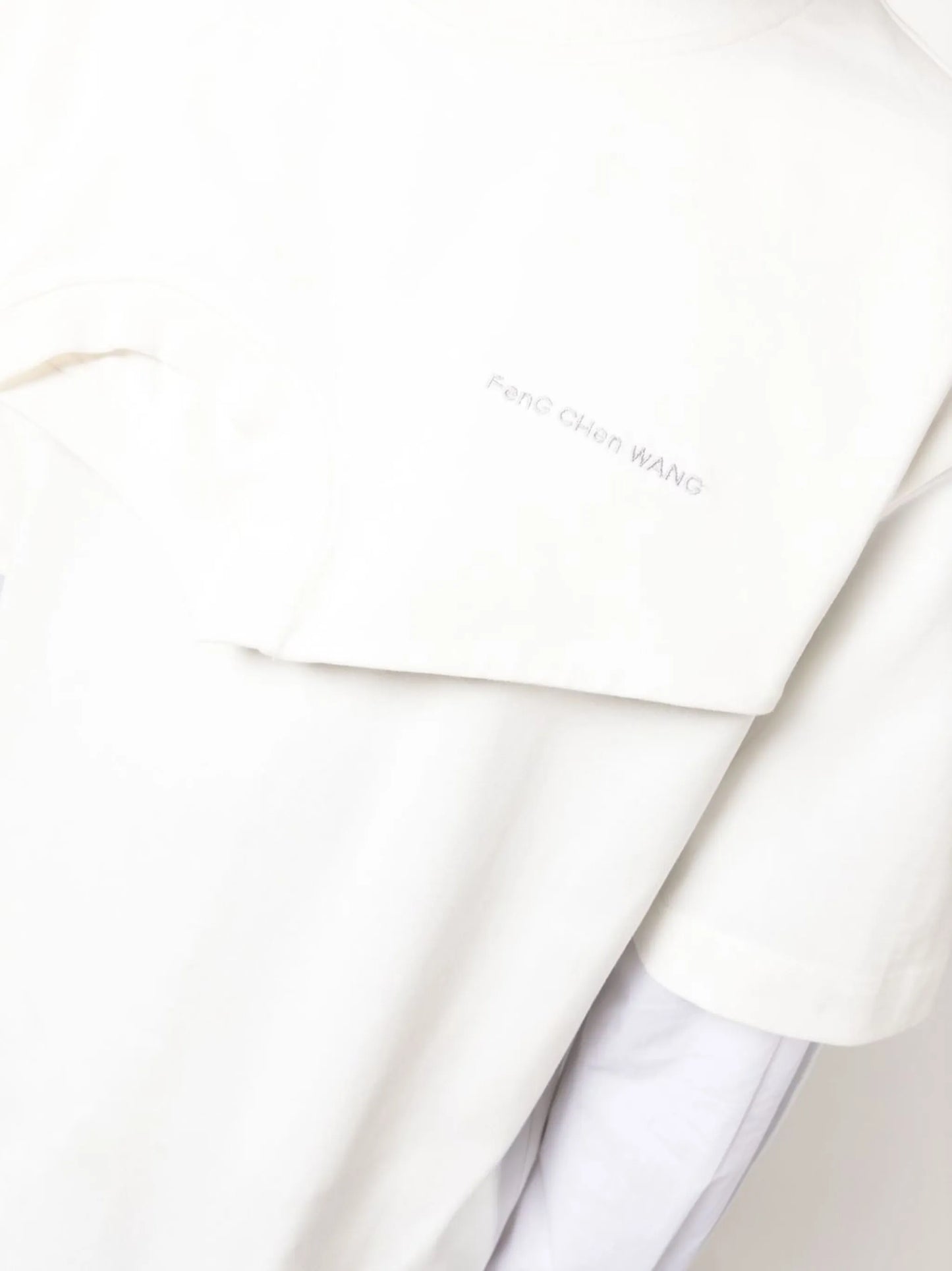 logo-embroidered layered sweatshirt