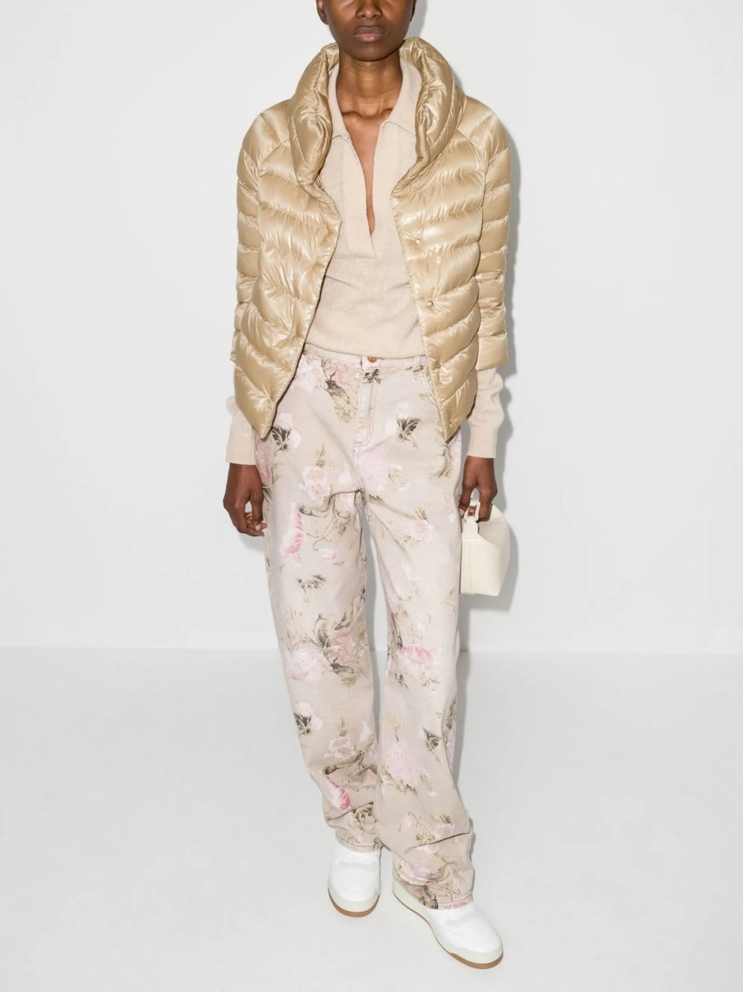 Ultralight quilted high-shine puffer jacket