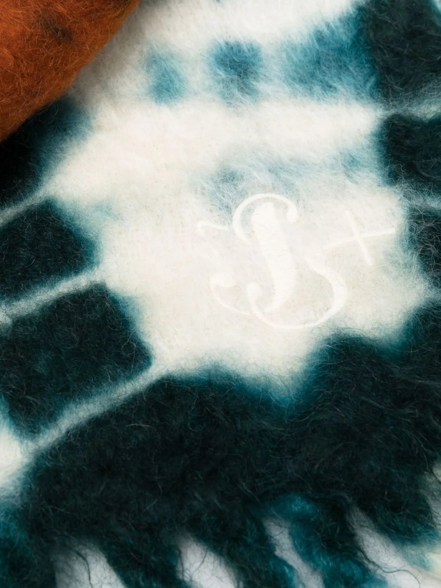 all-over tie-dye print scarf