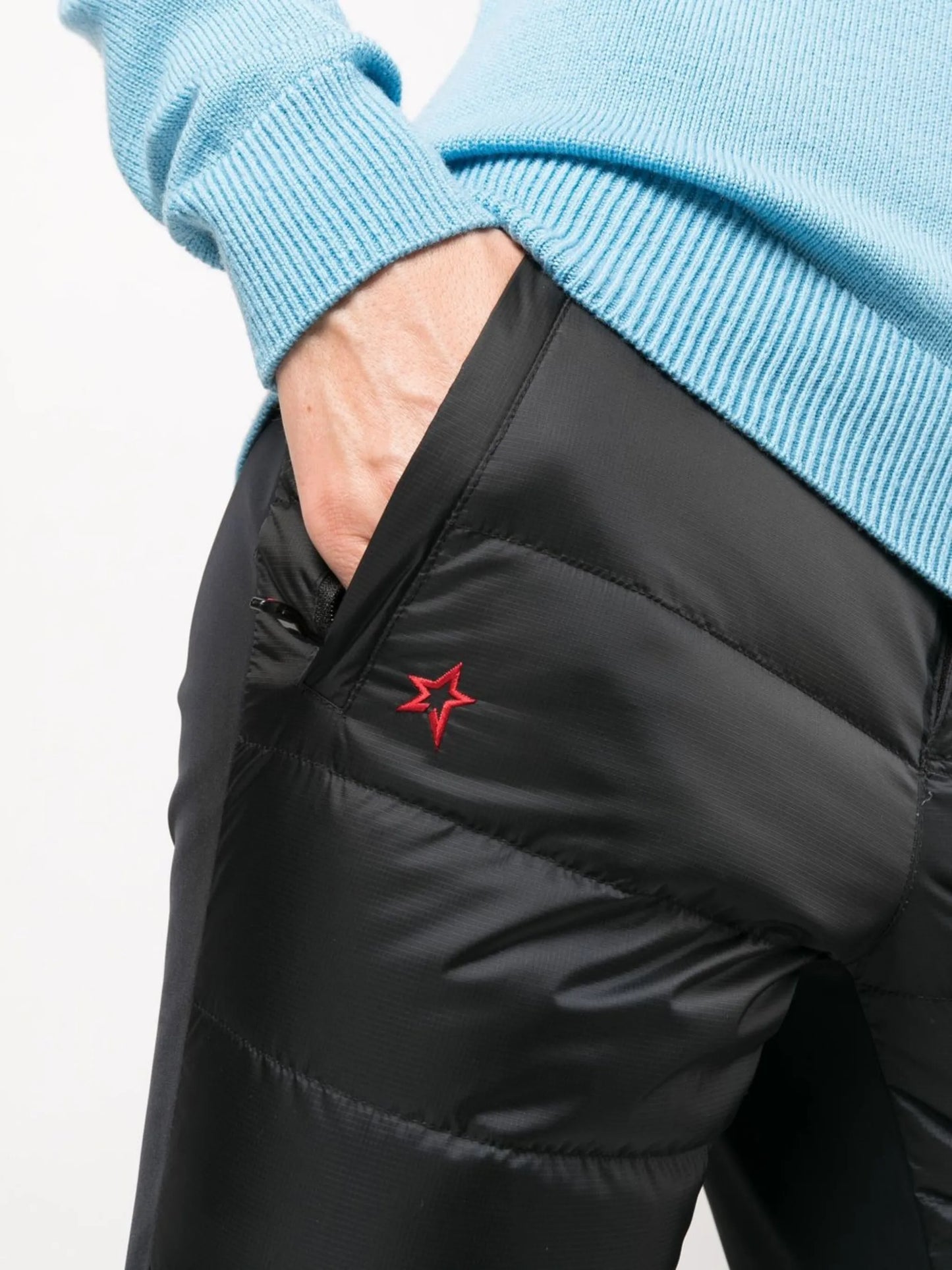padded straight-leg ski trousers
