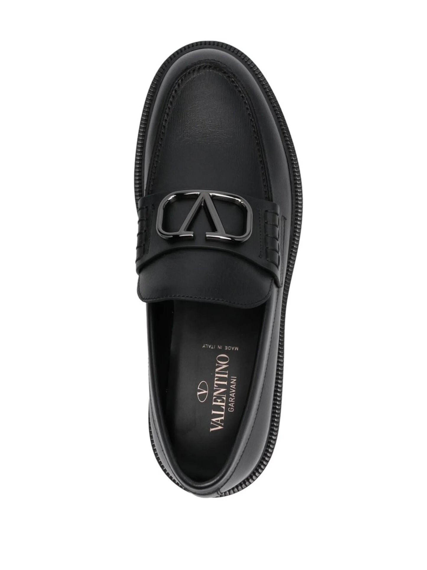 VLogo Signature leather loafers