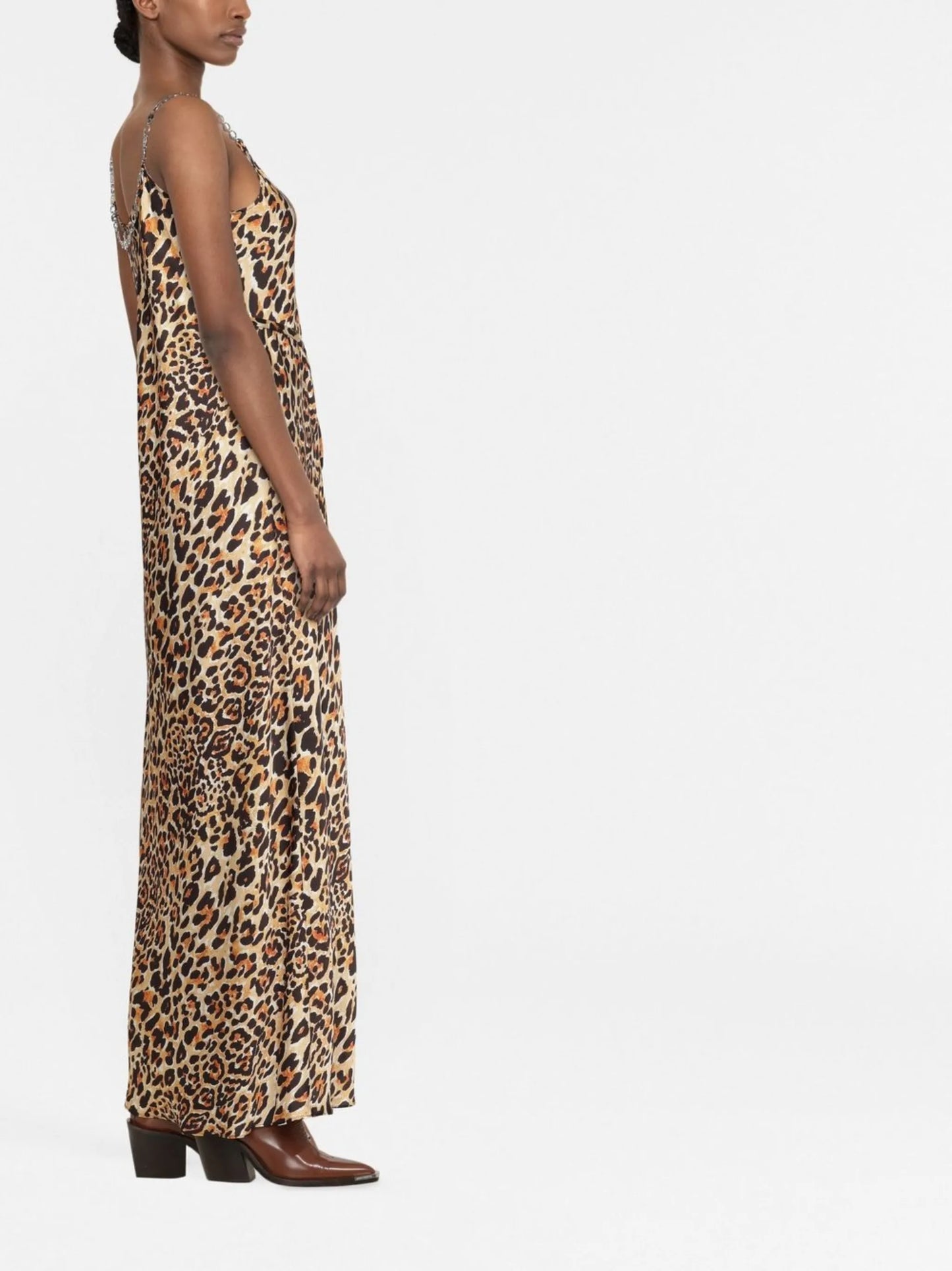 leopard-print maxi dress