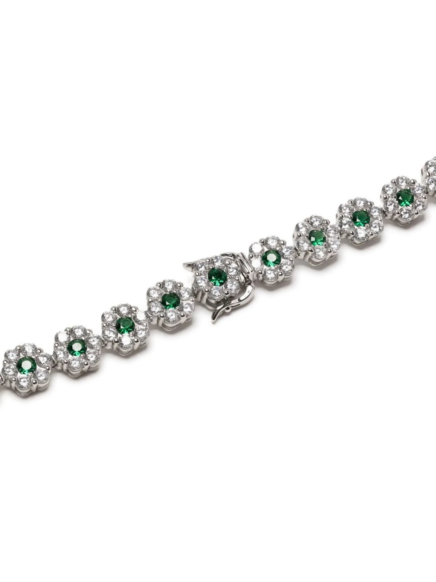 Daisy chain-link crystal necklace