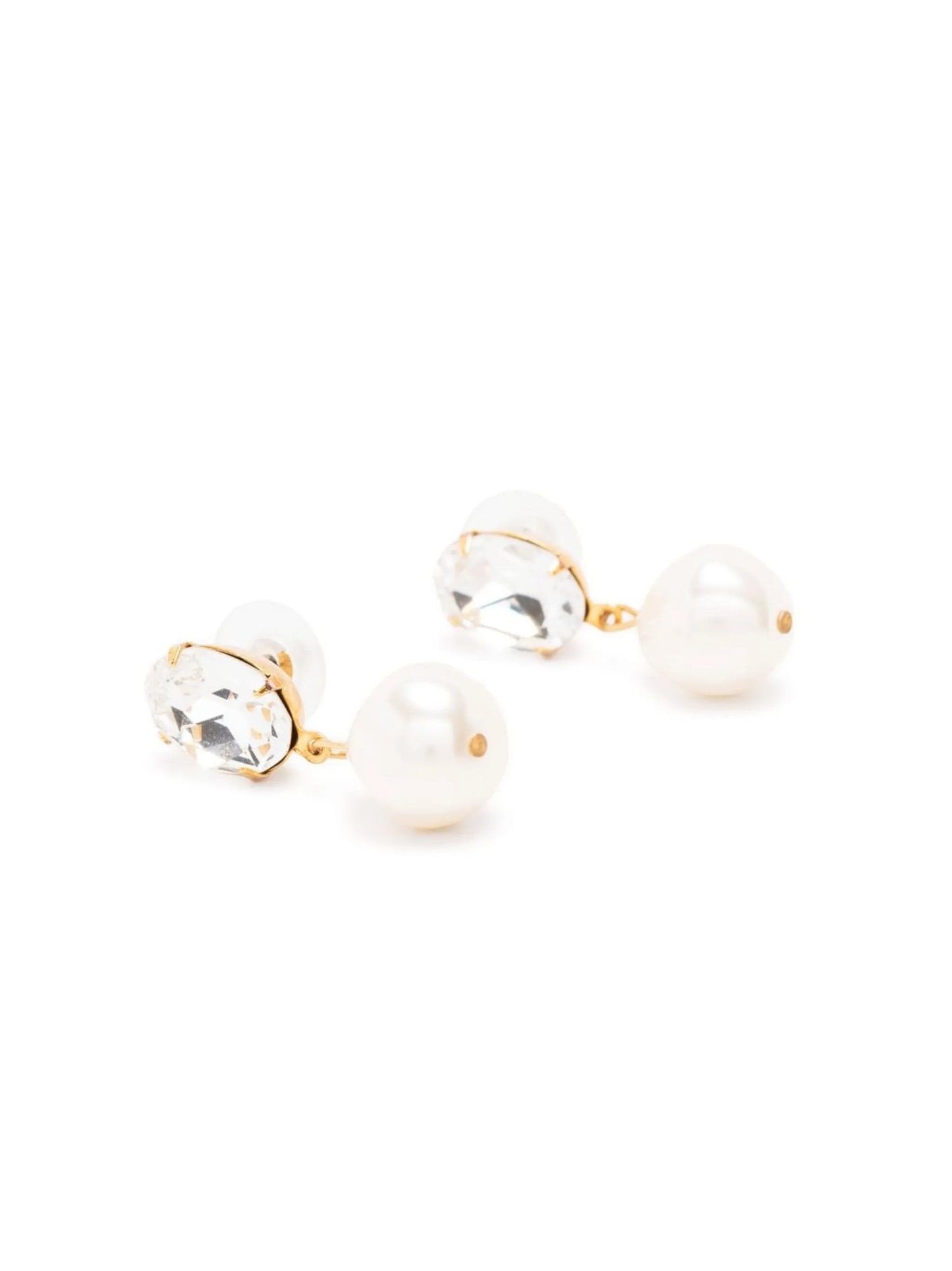 Tunis crystal pearl drop earrings