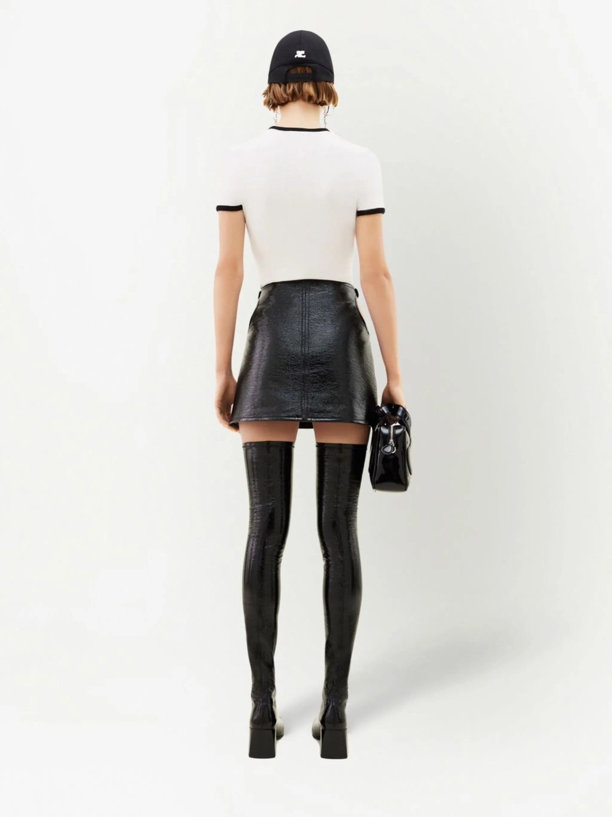 contrast-trim cotton T-shirt