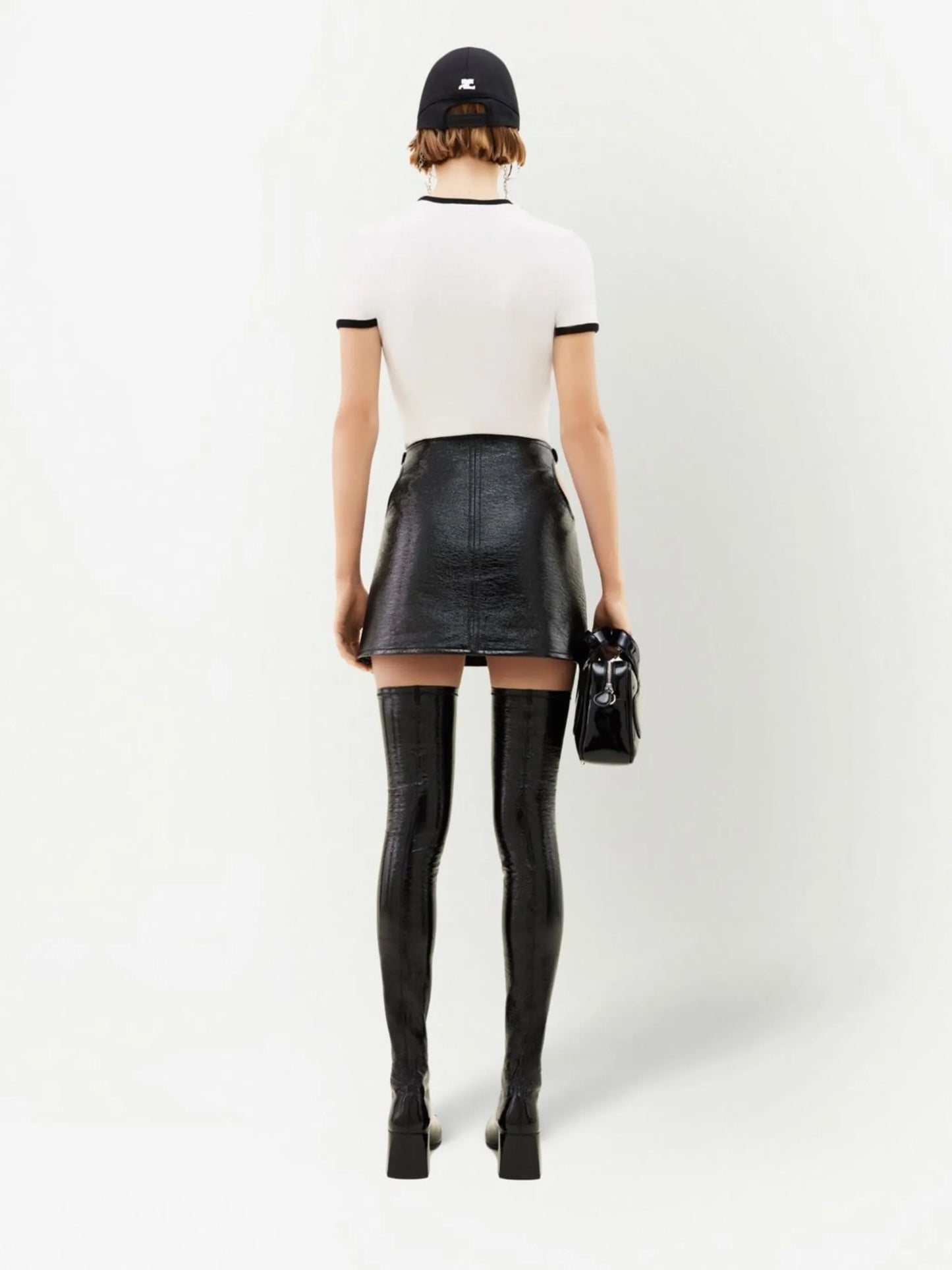 contrast-trim cotton T-shirt