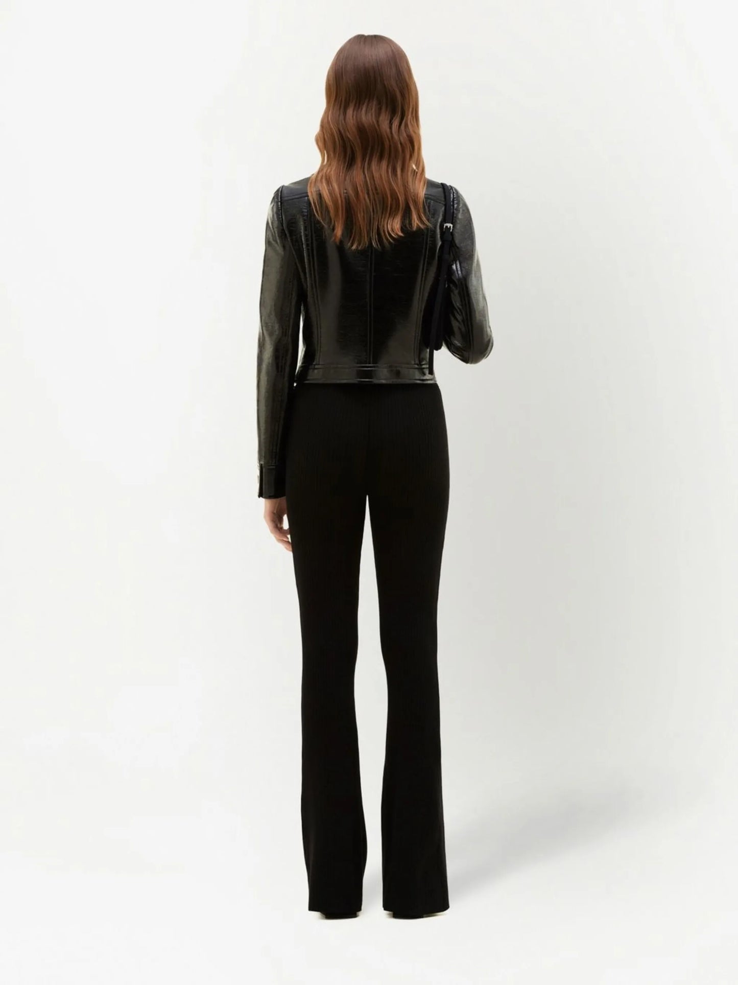 Reediton ribbed flared trousers