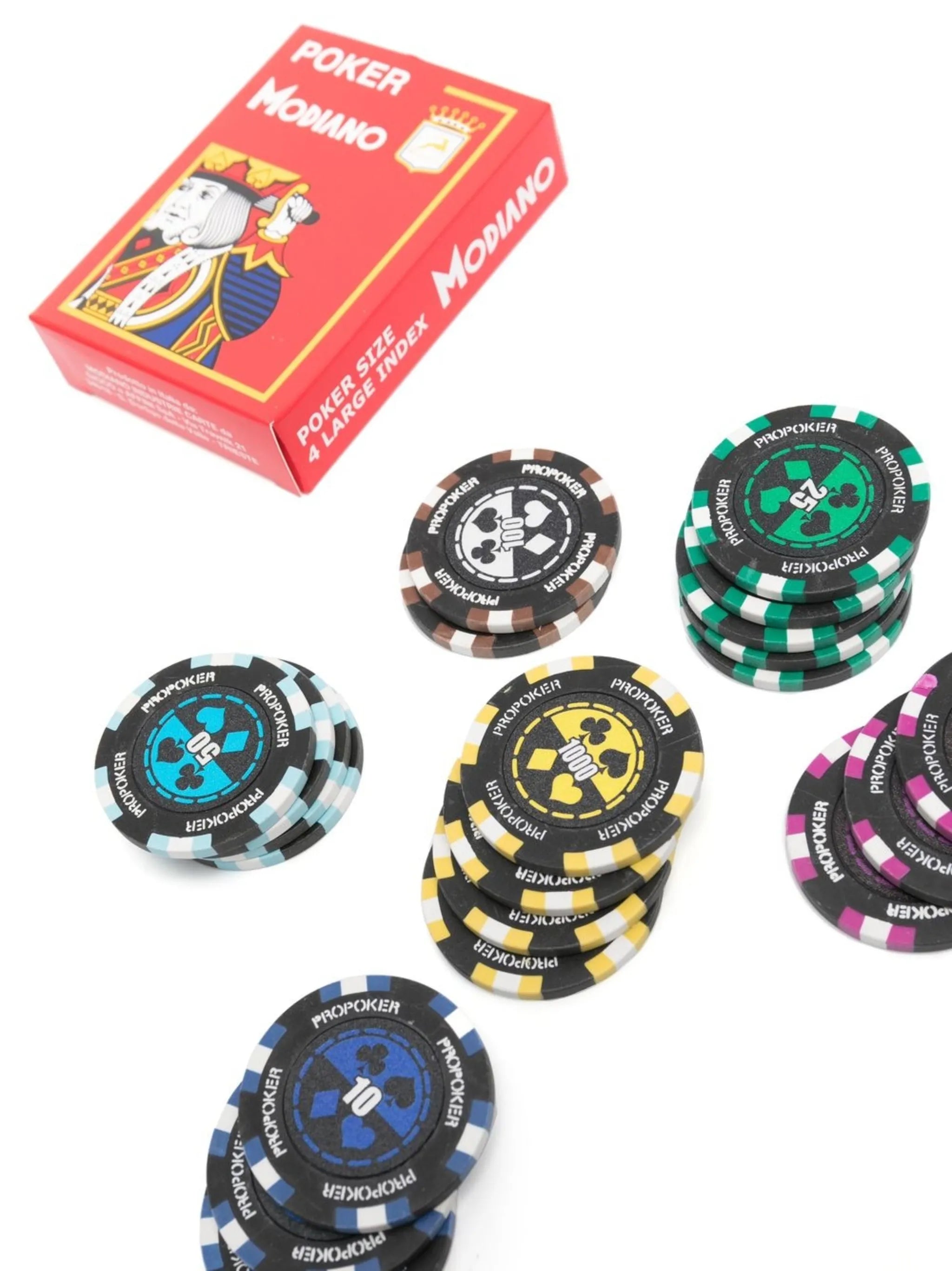 leather poker set