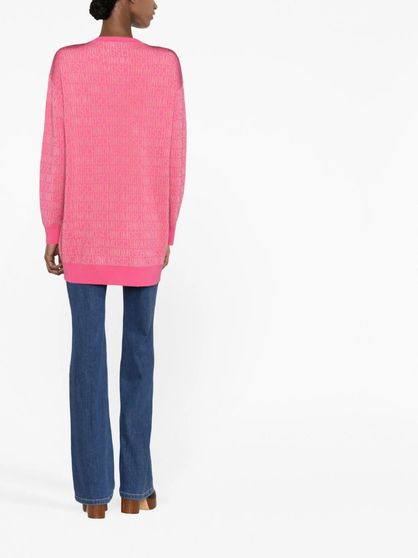 long-sleeve button-fastening cardigan