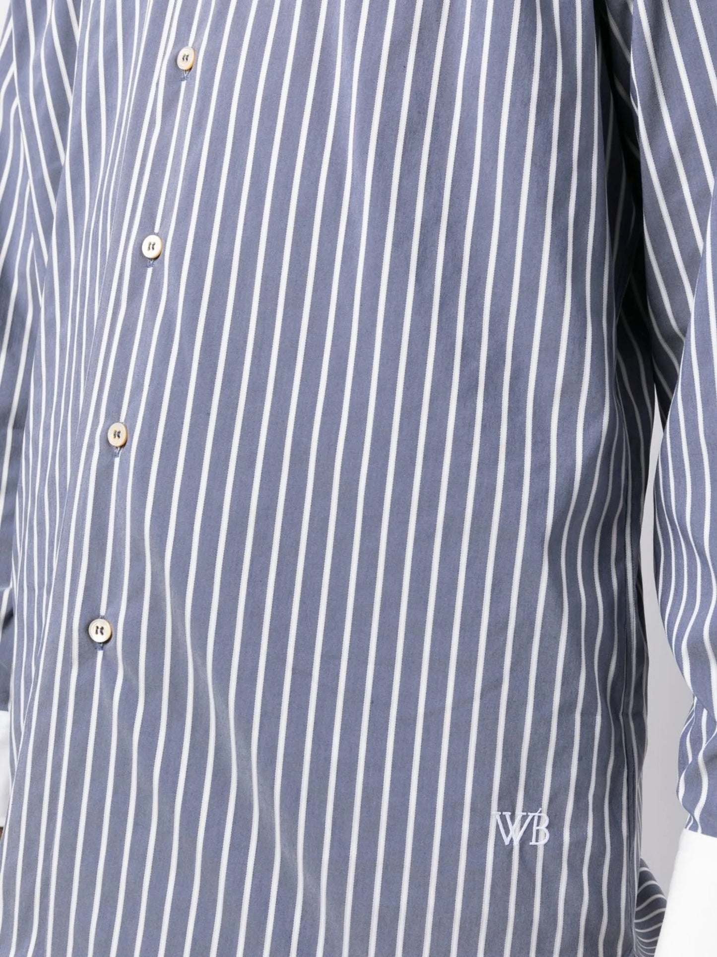 striped button-up shirt