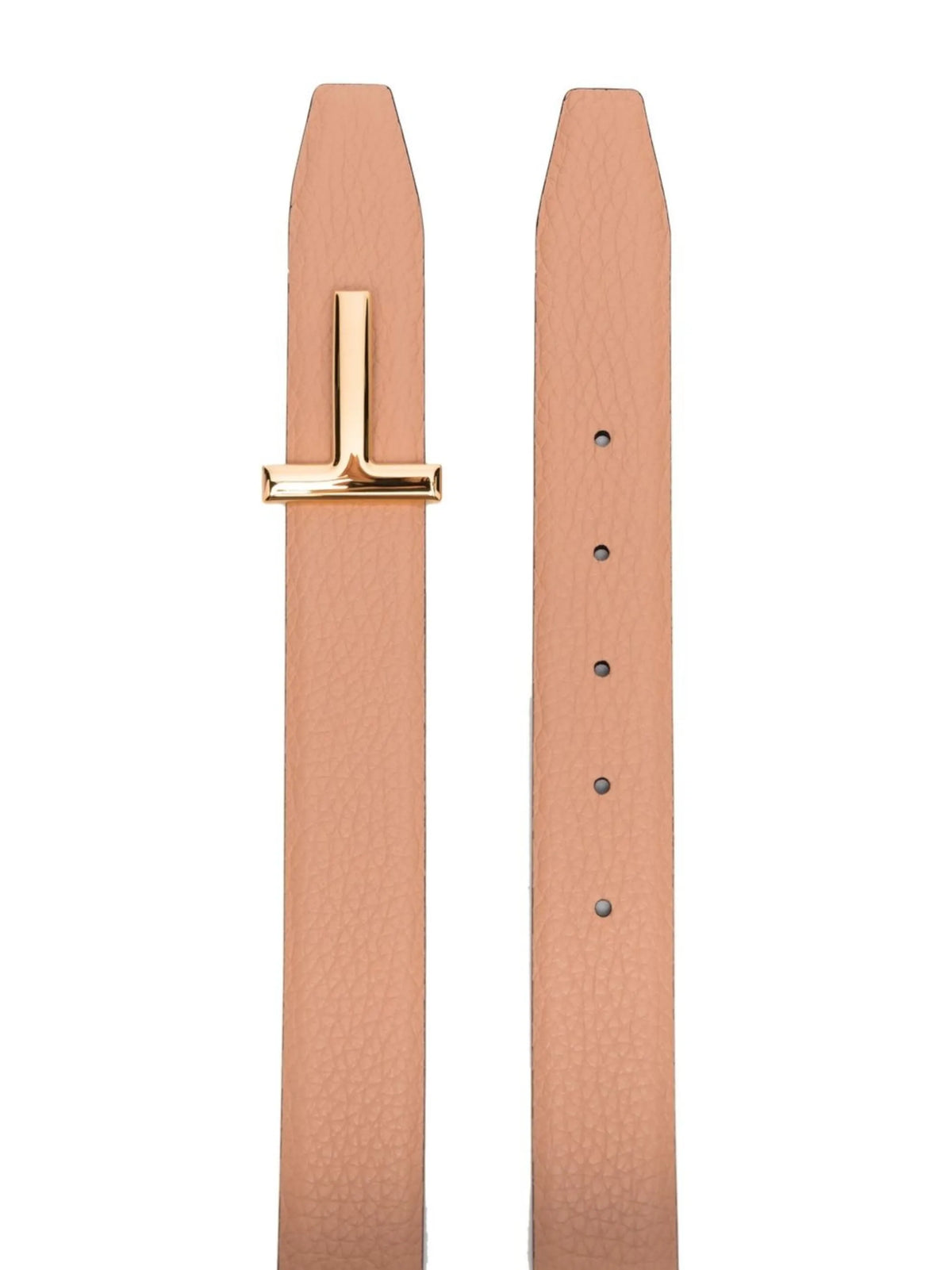 T logo-buckle reversible belt