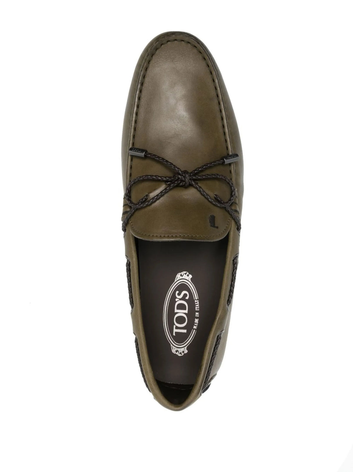 bow-detail leather loafers