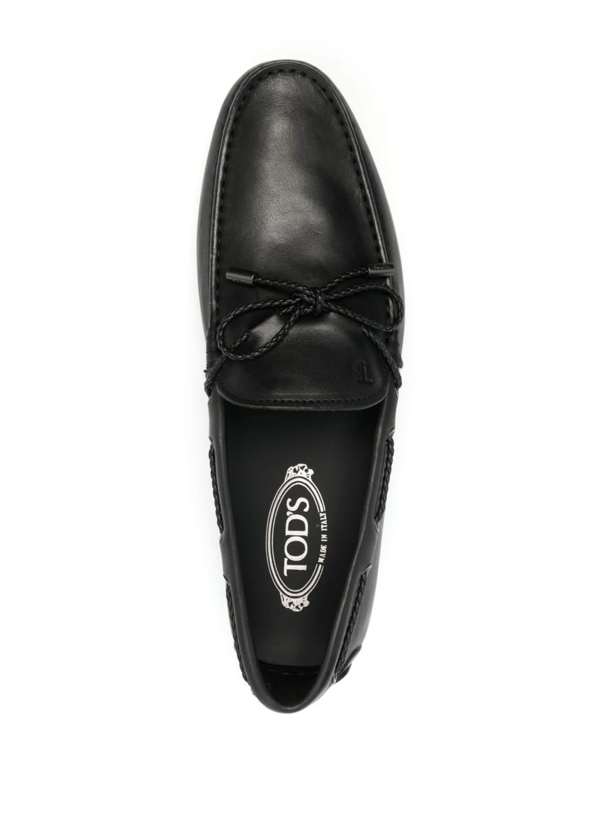 bow-detail leather loafers