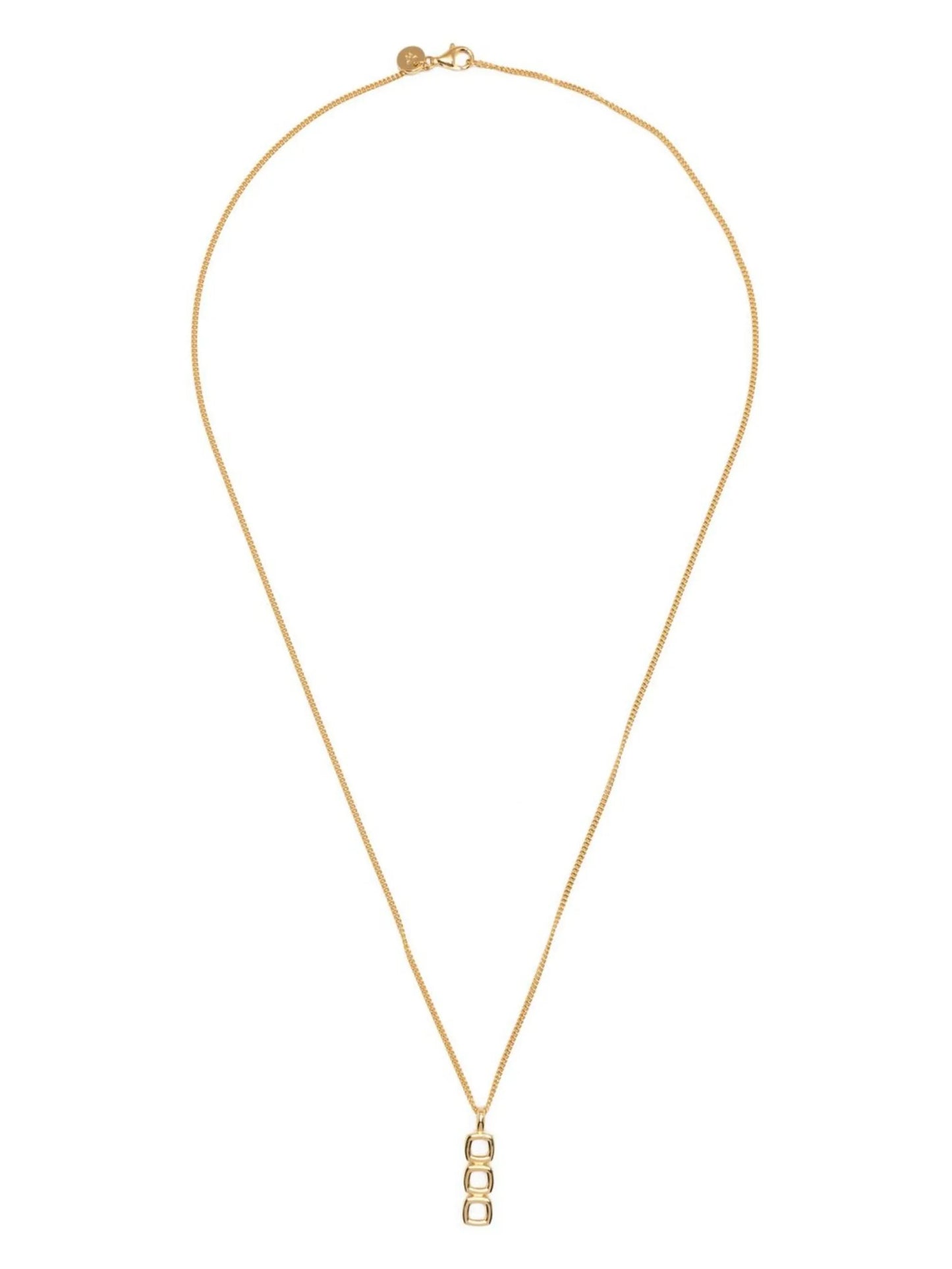 18k gold-plated sterling silver Mini Cushion Open pendant