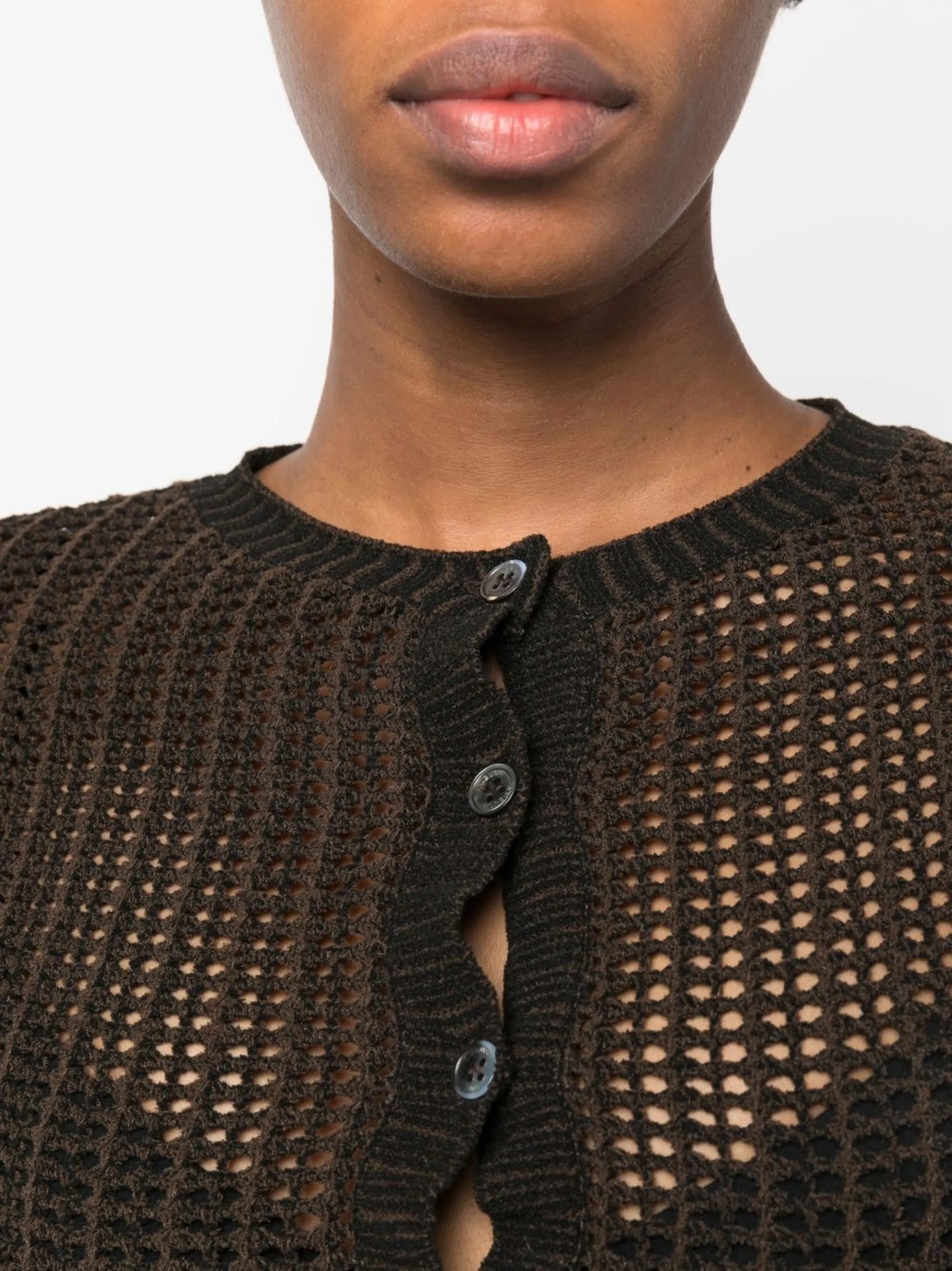 round-neck cardigan