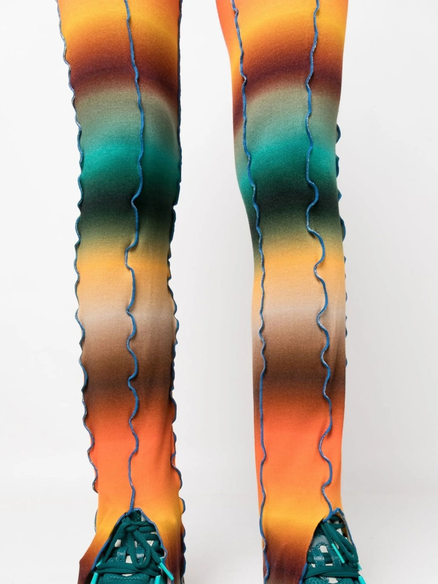 Mult gradient flared trousers