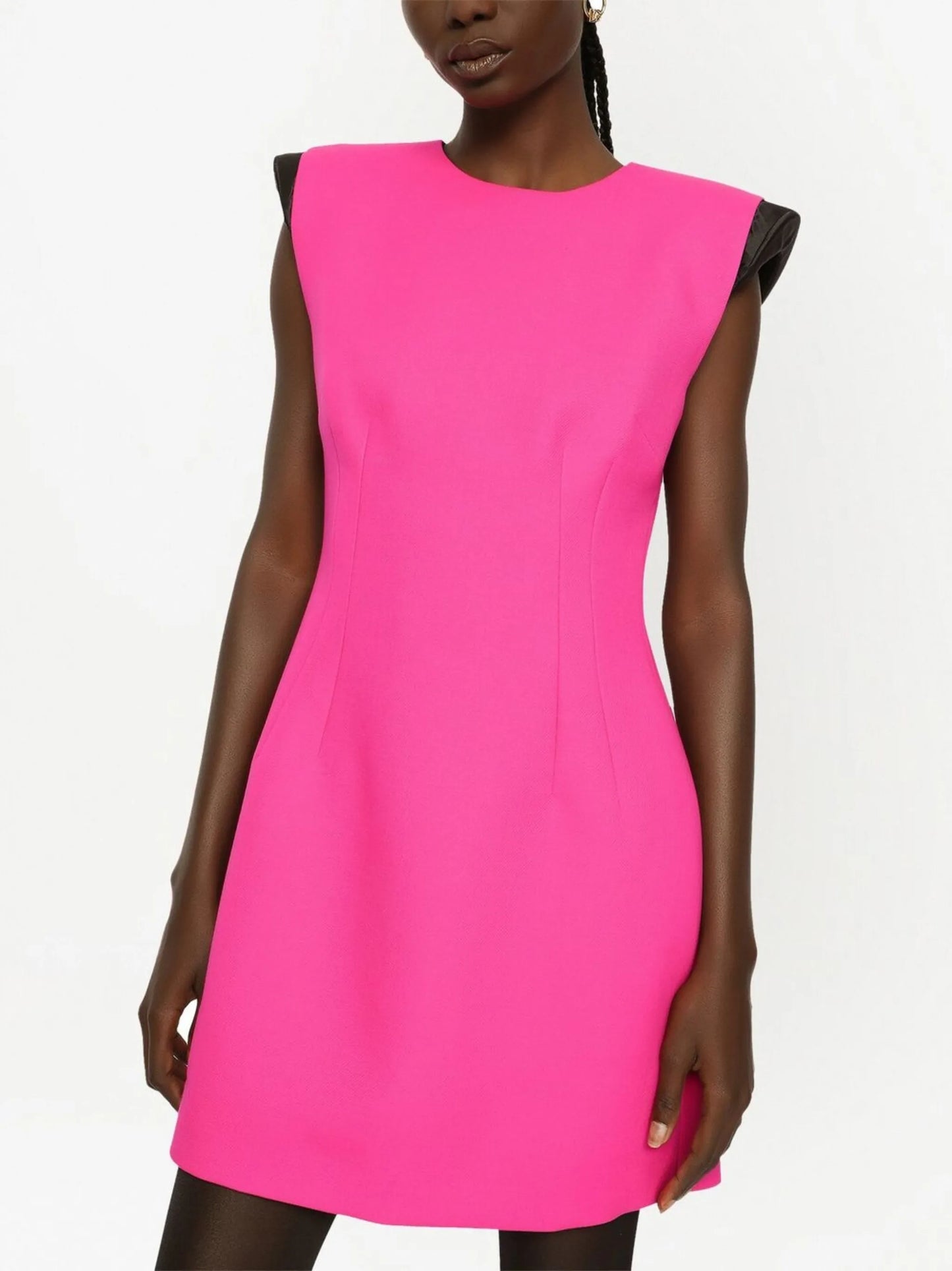 sleeveless wool minidress